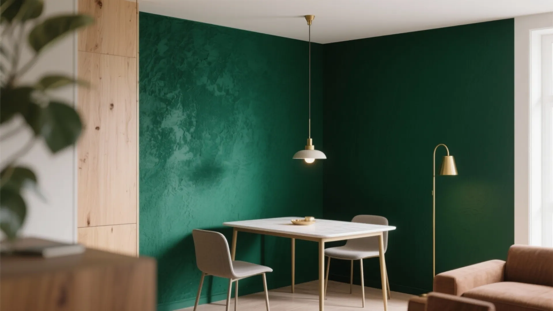 1. Bold, single-color feature wall