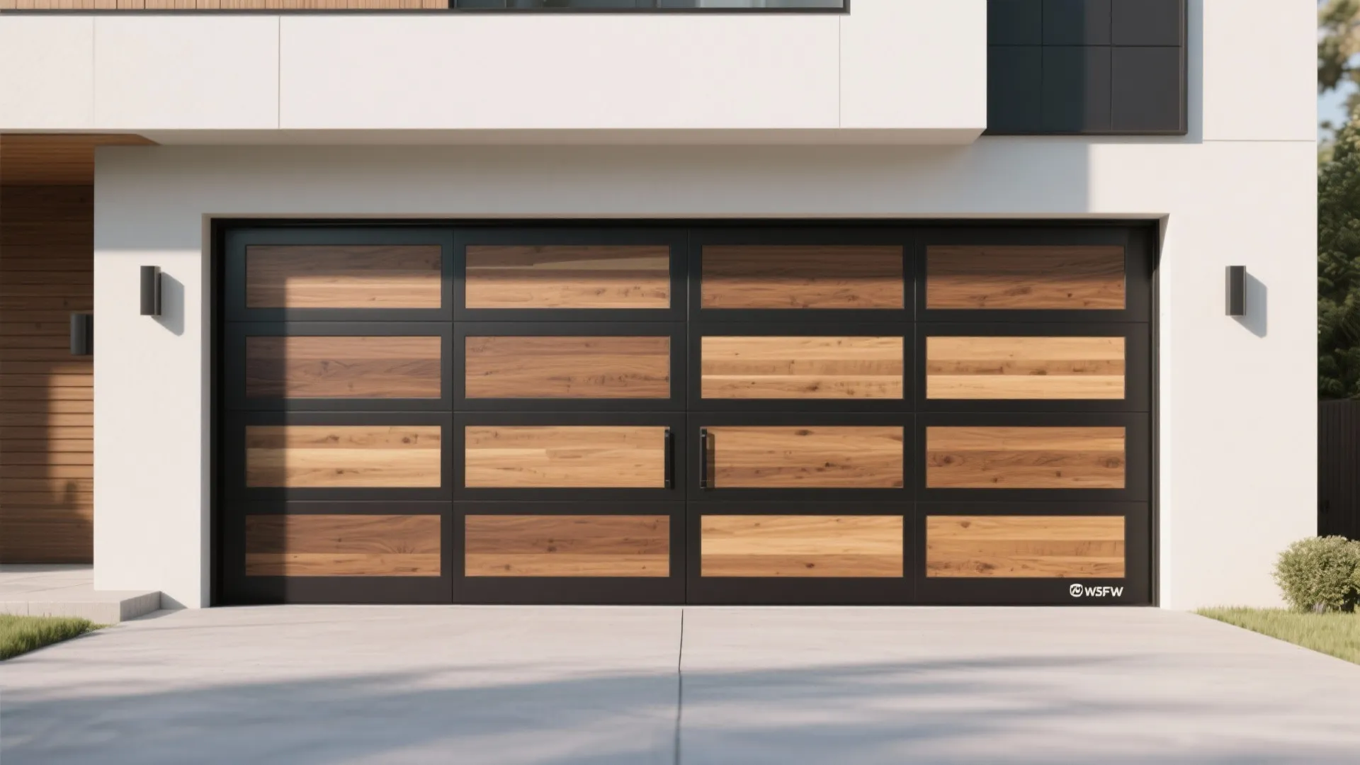 5. Bold Garage Door Design