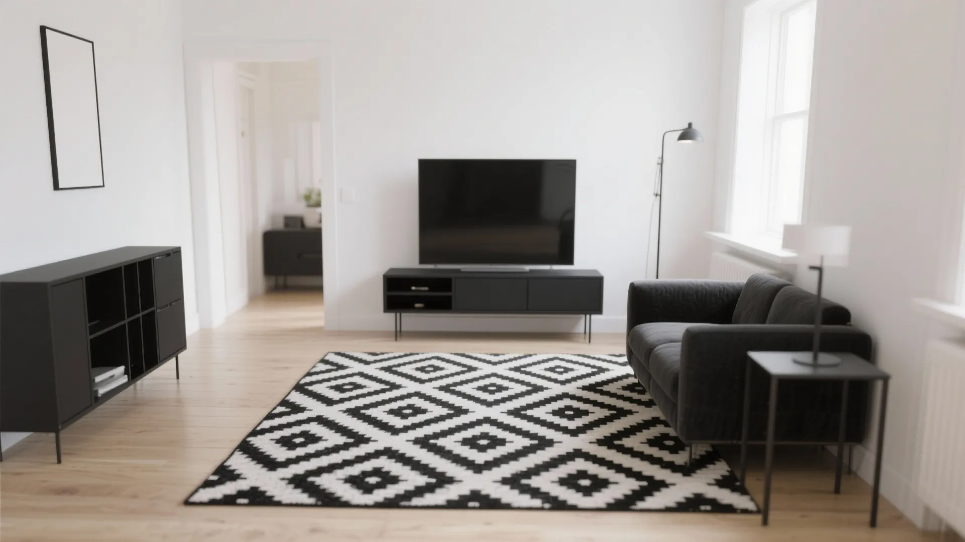 2. Bold Geometric Rugs