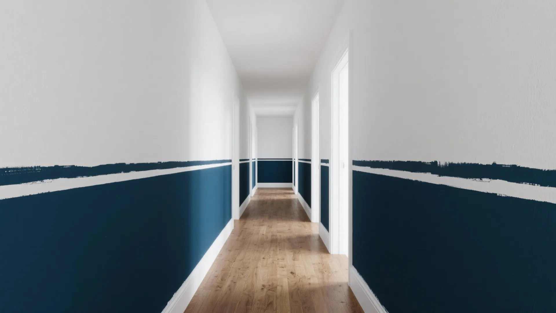 Bold Color Blocking in Hallways