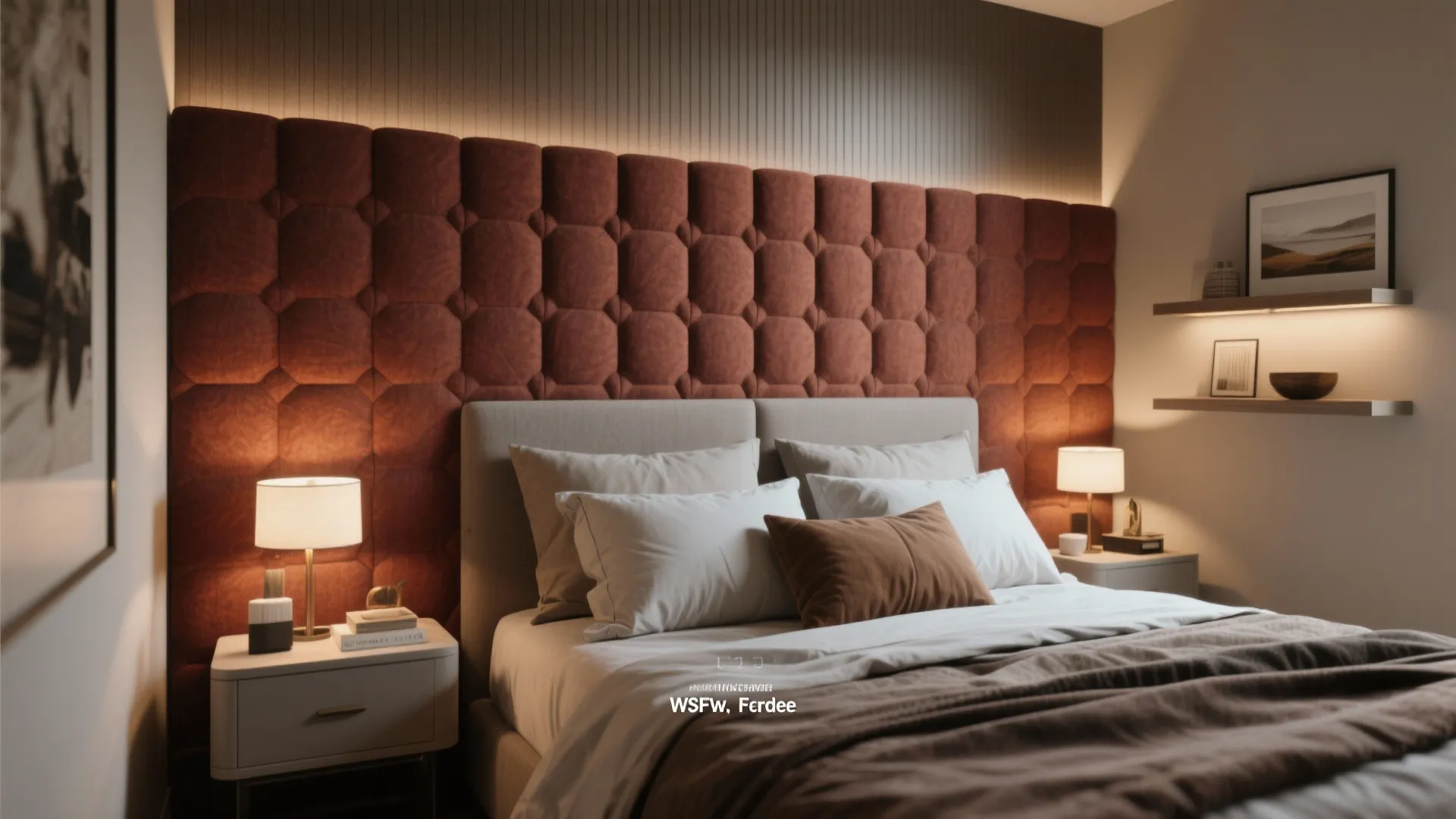 3. Make a headboard the room’s anchor