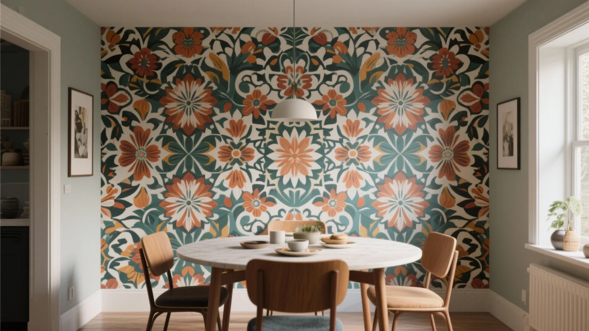 5. Bold Patterns and Murals for Impact