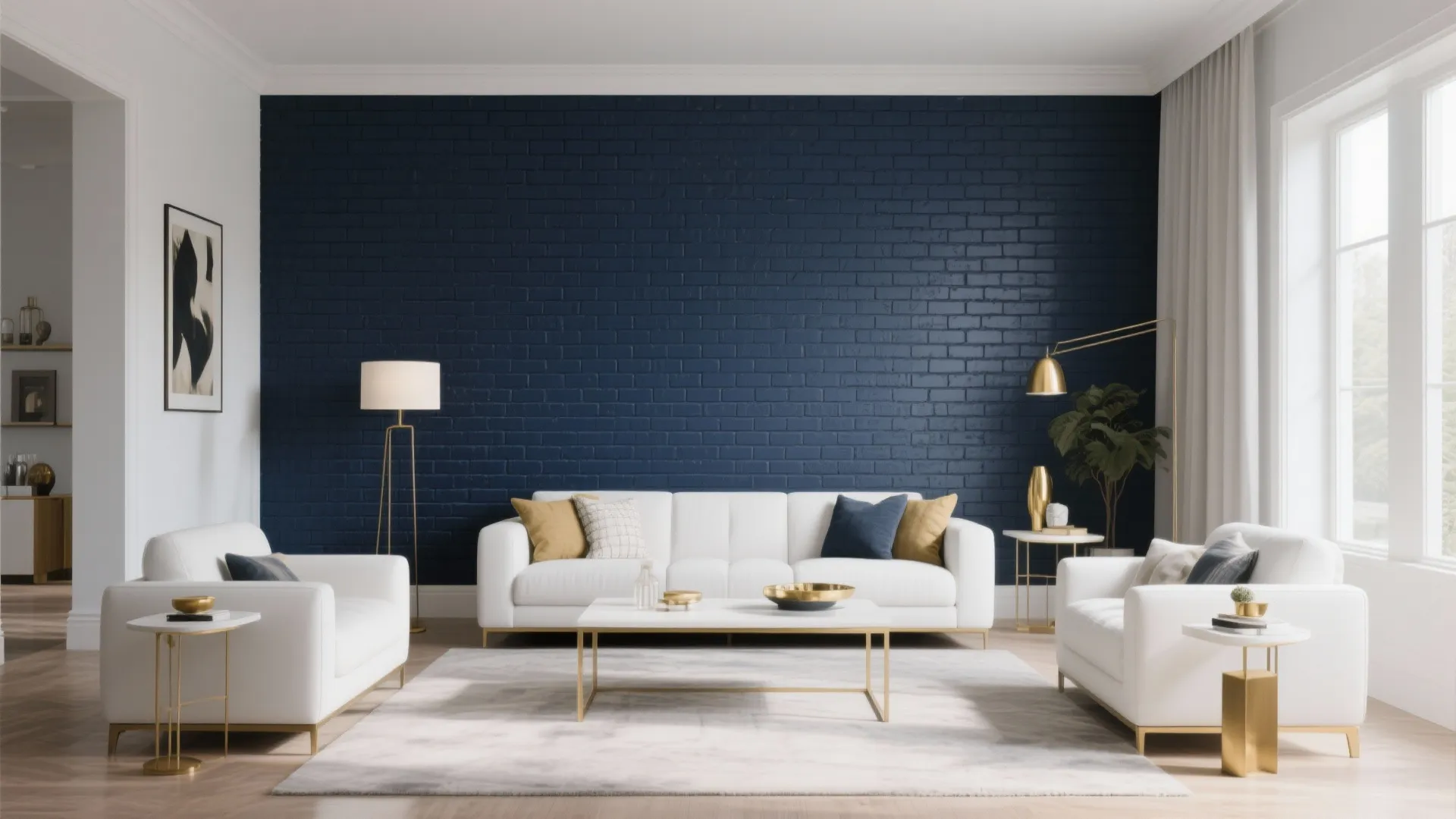 4. Painted Brick in Bold Colors