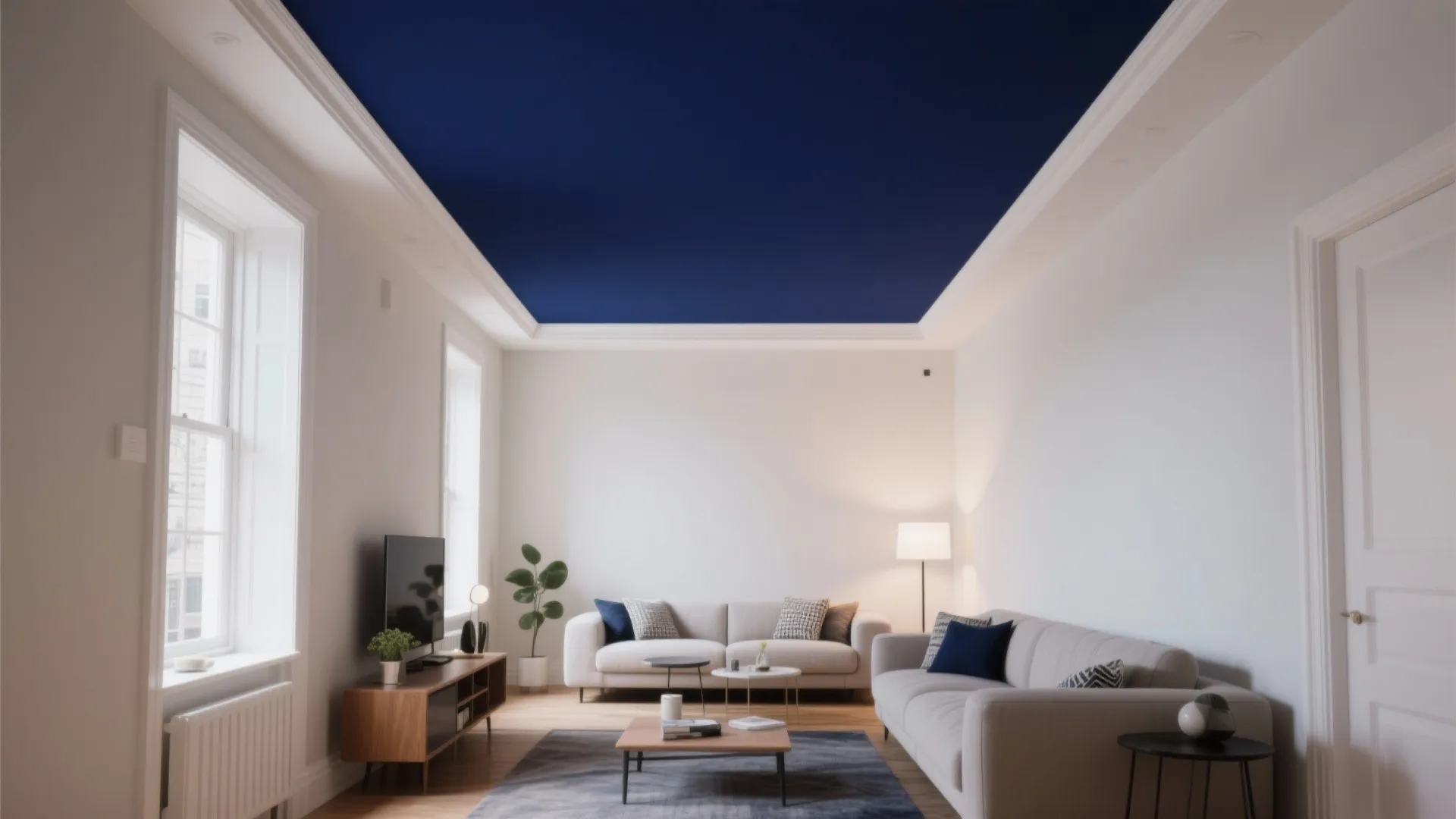 4. Bold Painted Ceiling