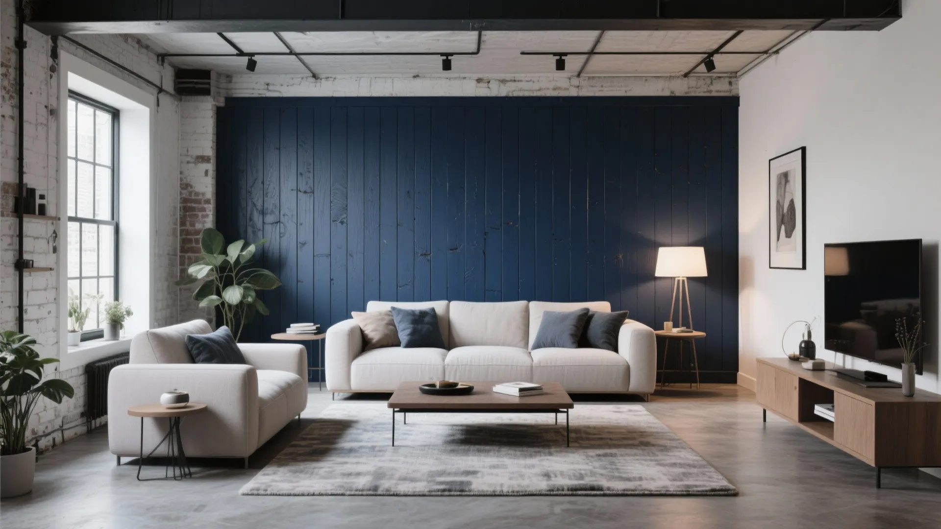 3. Bold Painted Shiplap Wall