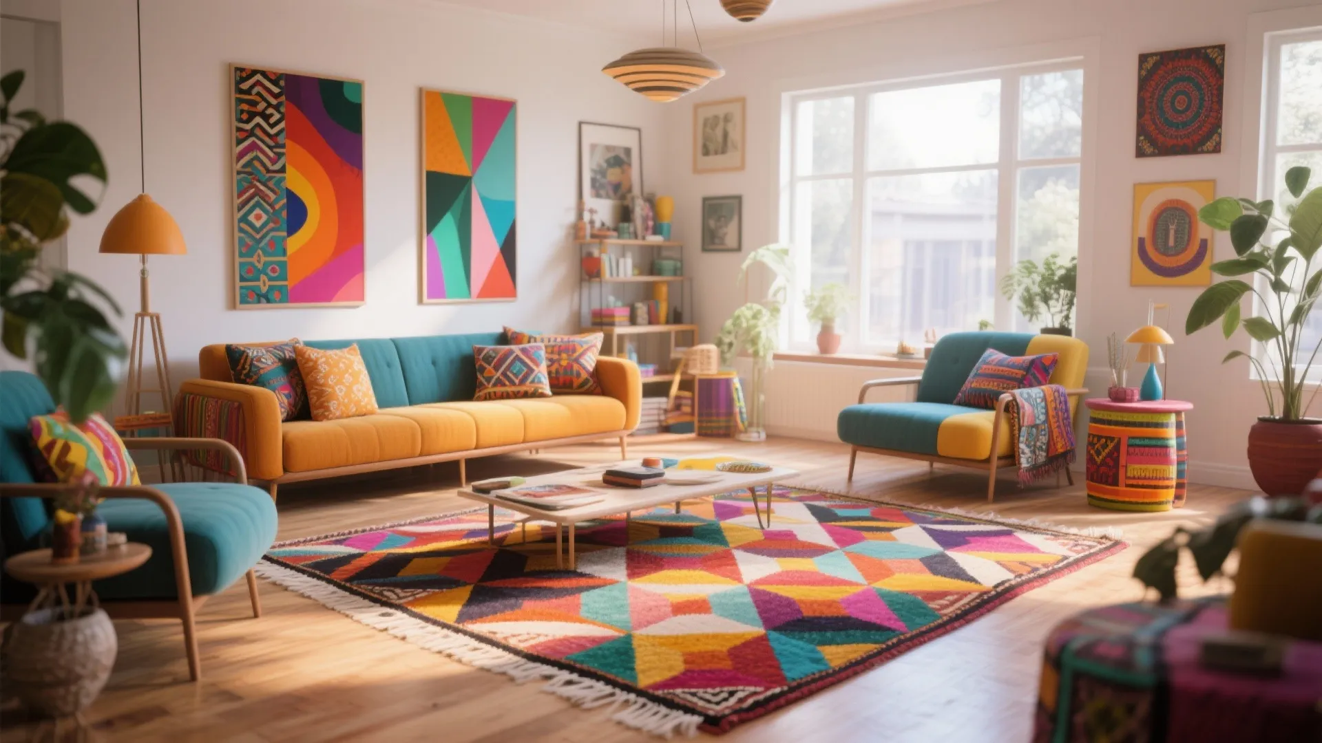 Bold Pattern to Anchor the Space