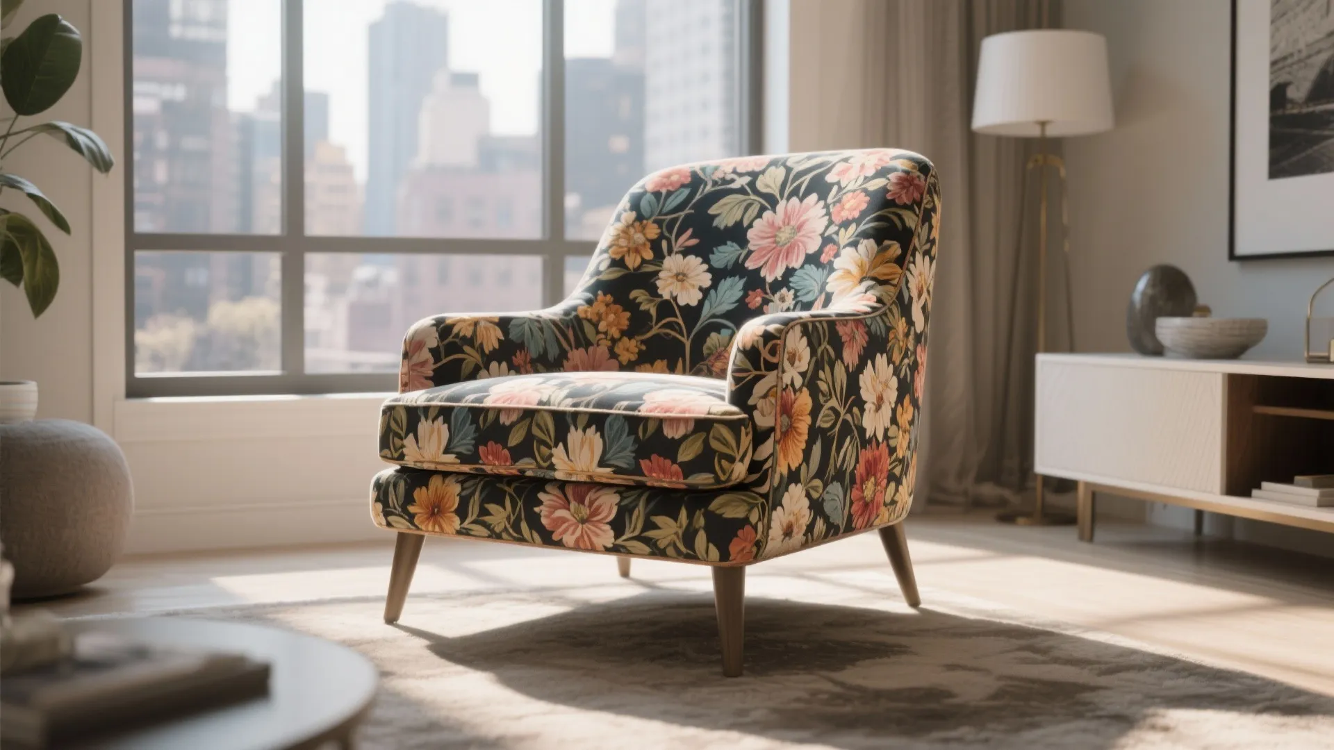 7. Bold Patterned Upholstery