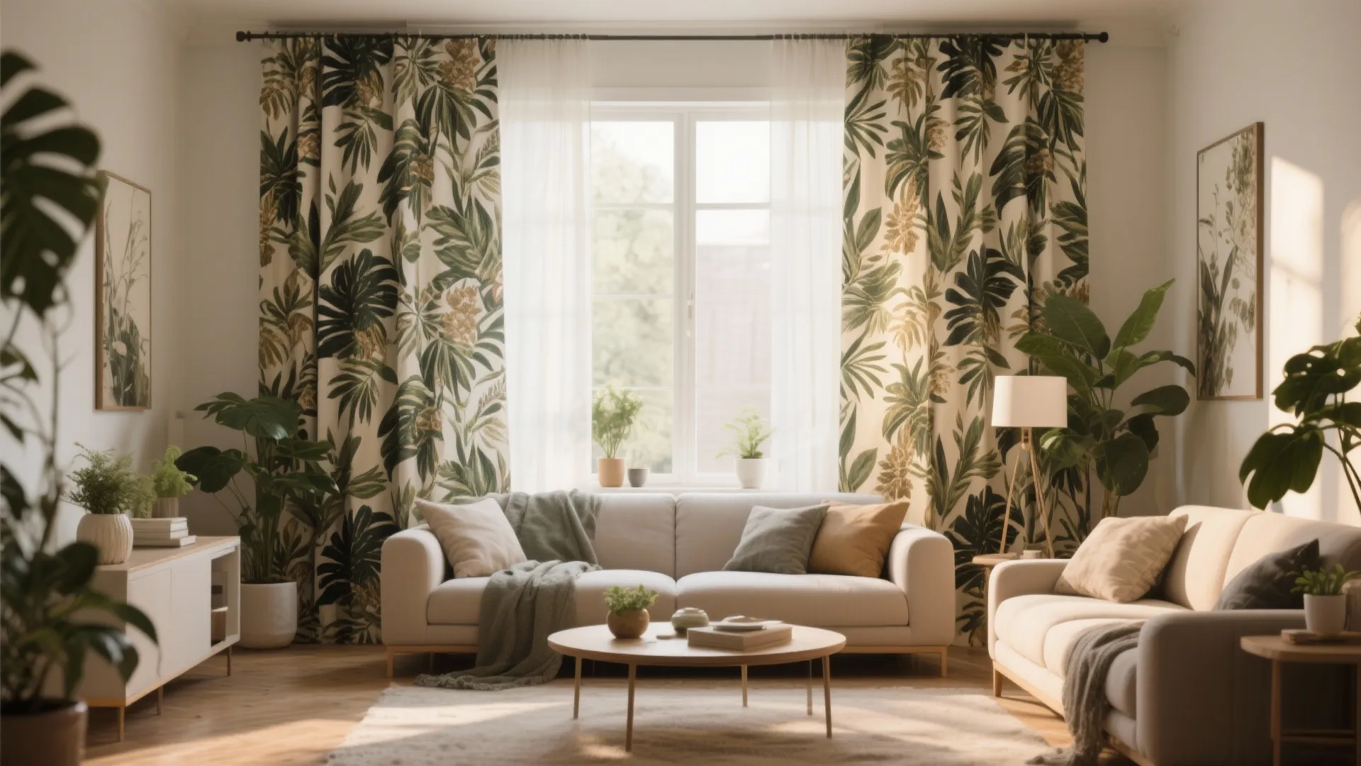 3. Bold Patterned Curtains