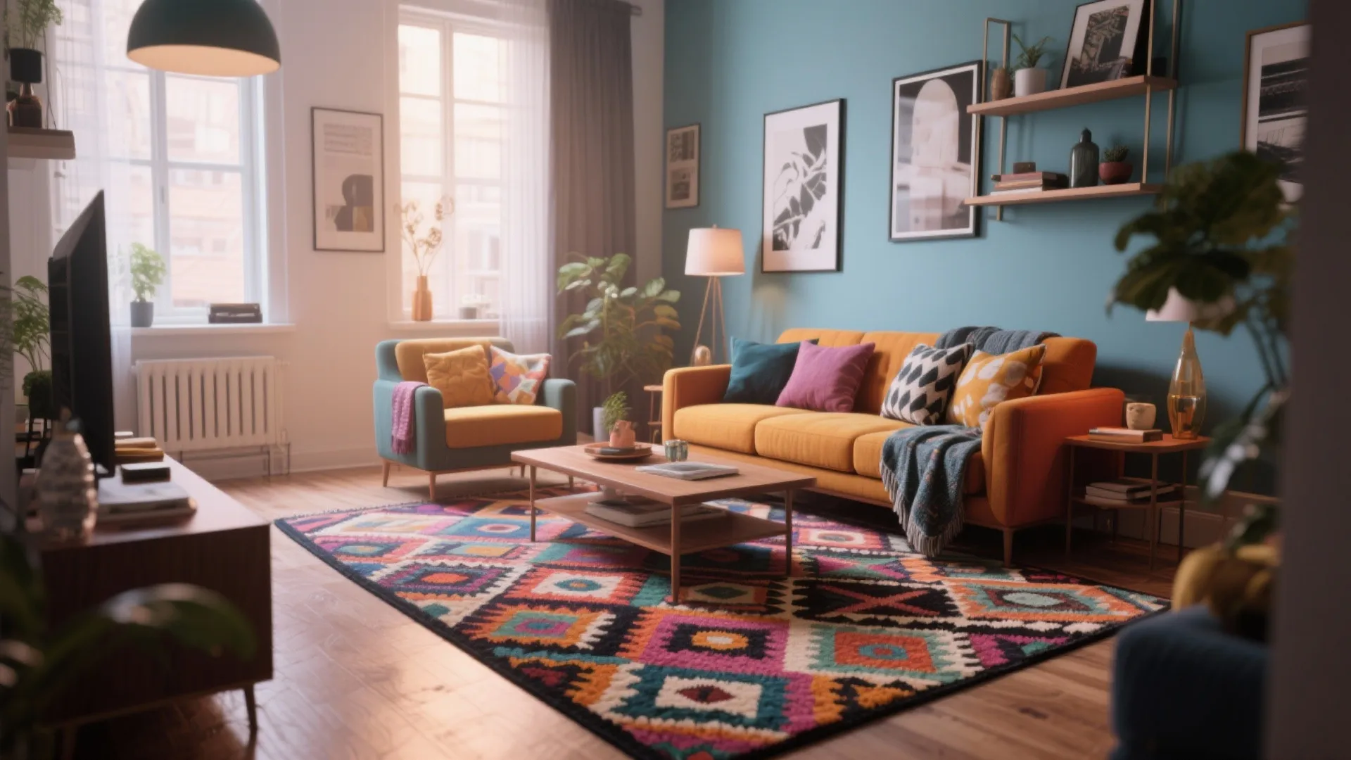 4. Bold Pattern as Wall-to-Wall Substitute