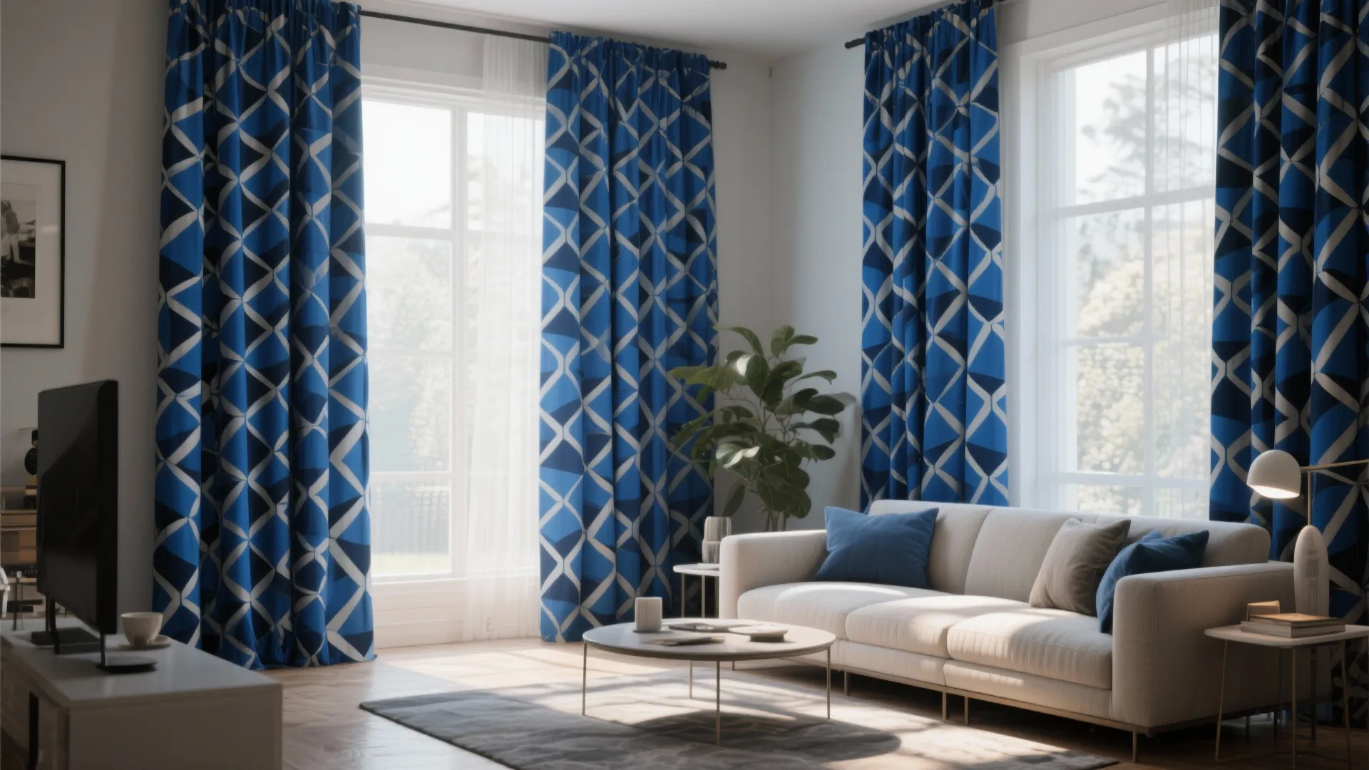 3. Bold Patterned Statement Curtains