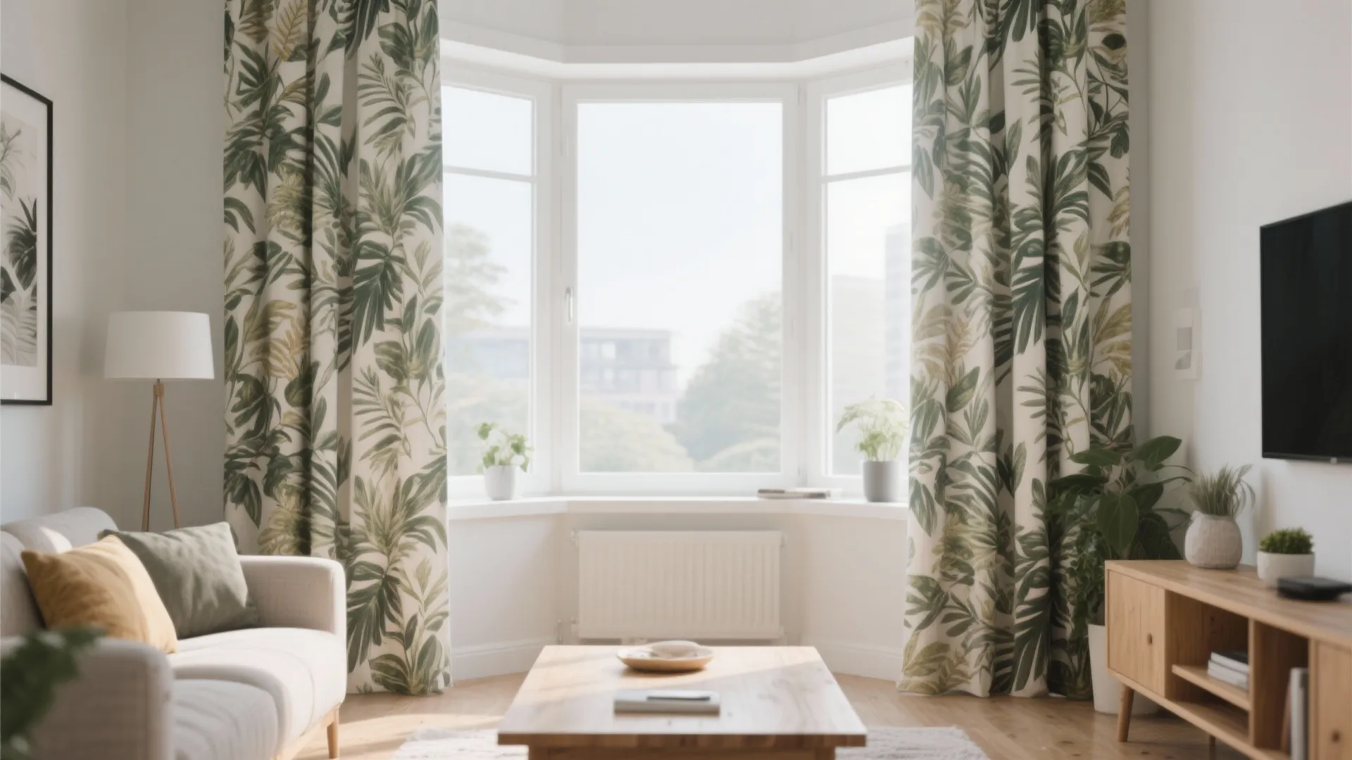 3. Bold Patterned Drapes