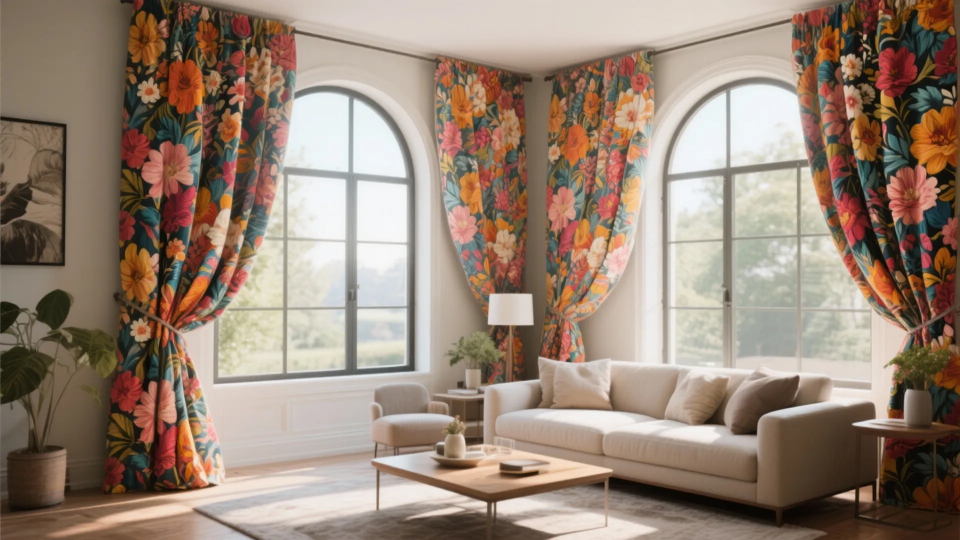 Bold Patterned Drapes