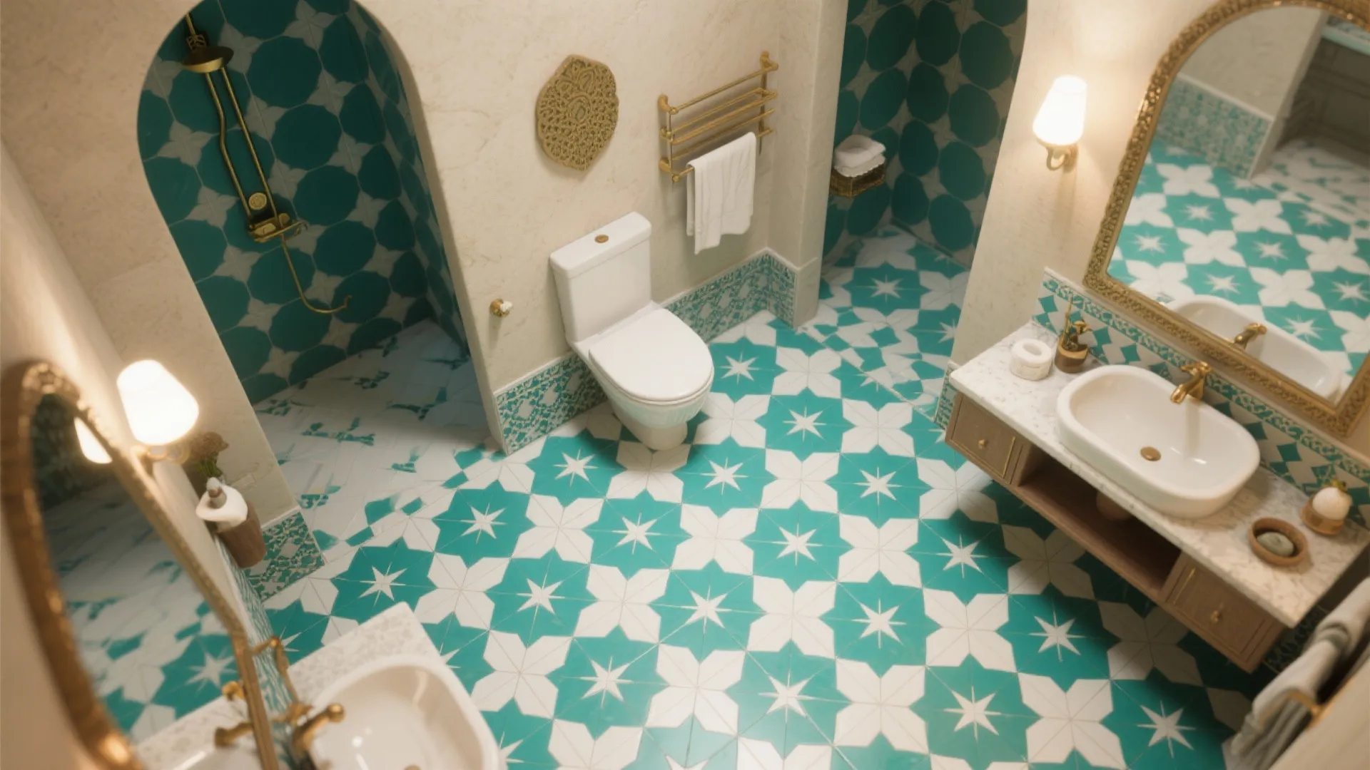 5. Bold Patterned Floors