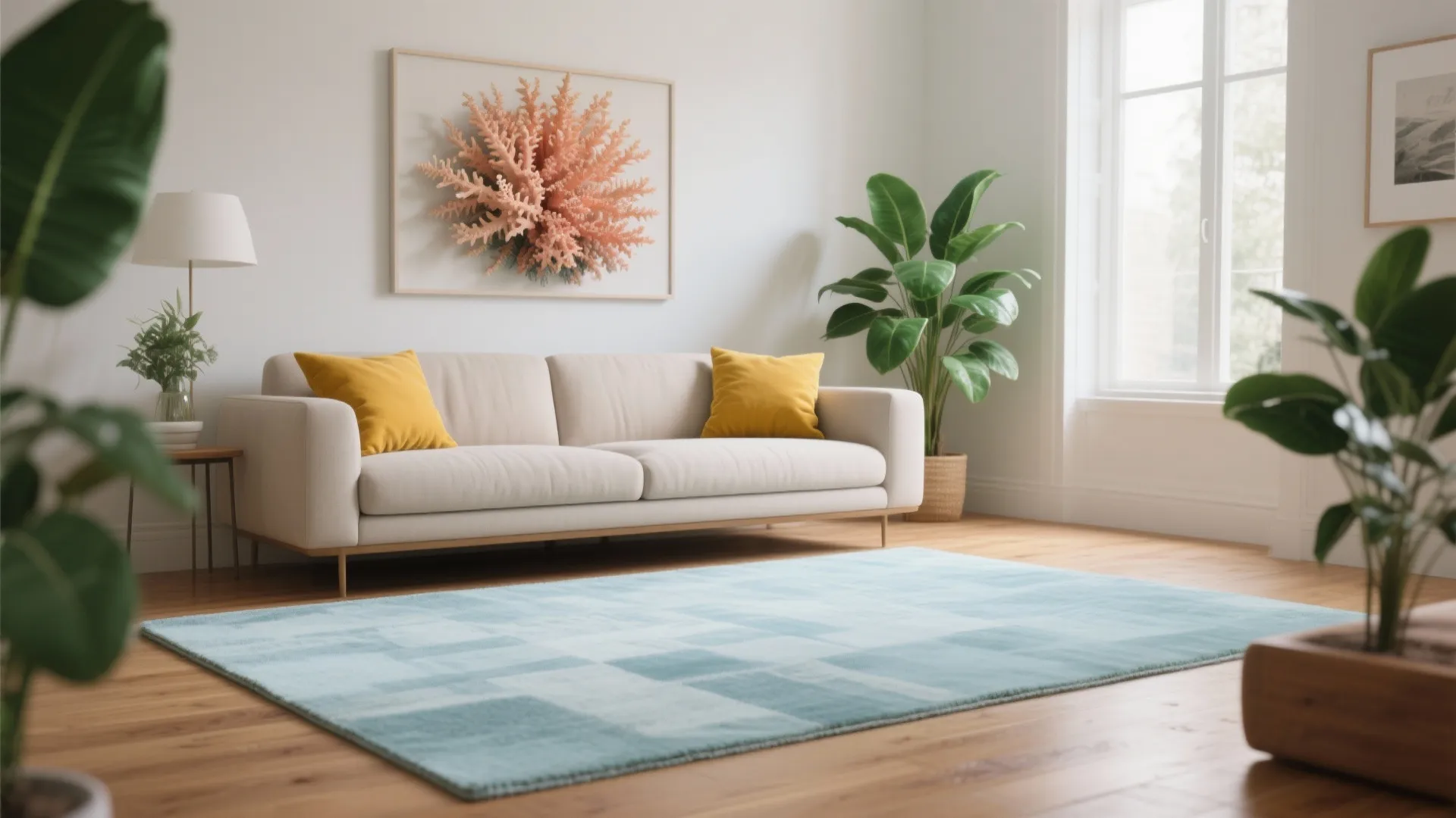 5. Bold color pops on a tranquil base