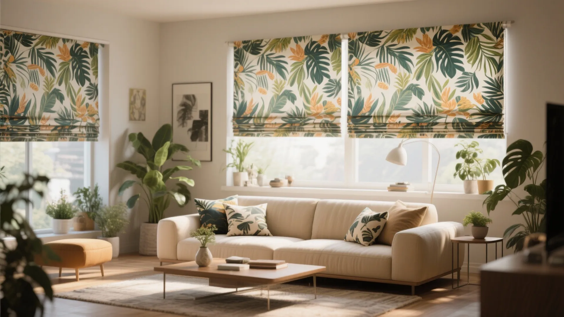 Roman Blinds with Bold Patterns