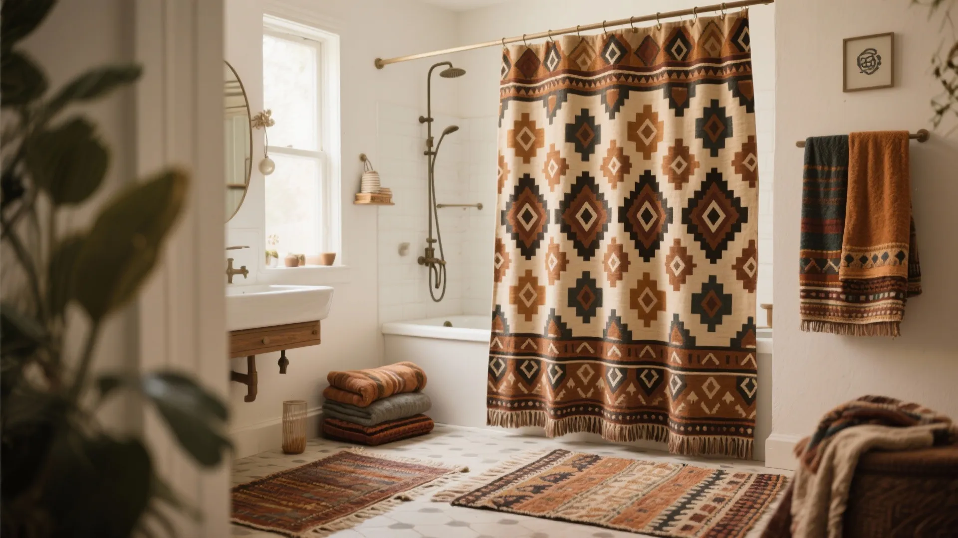 8. Bold Shower Curtains