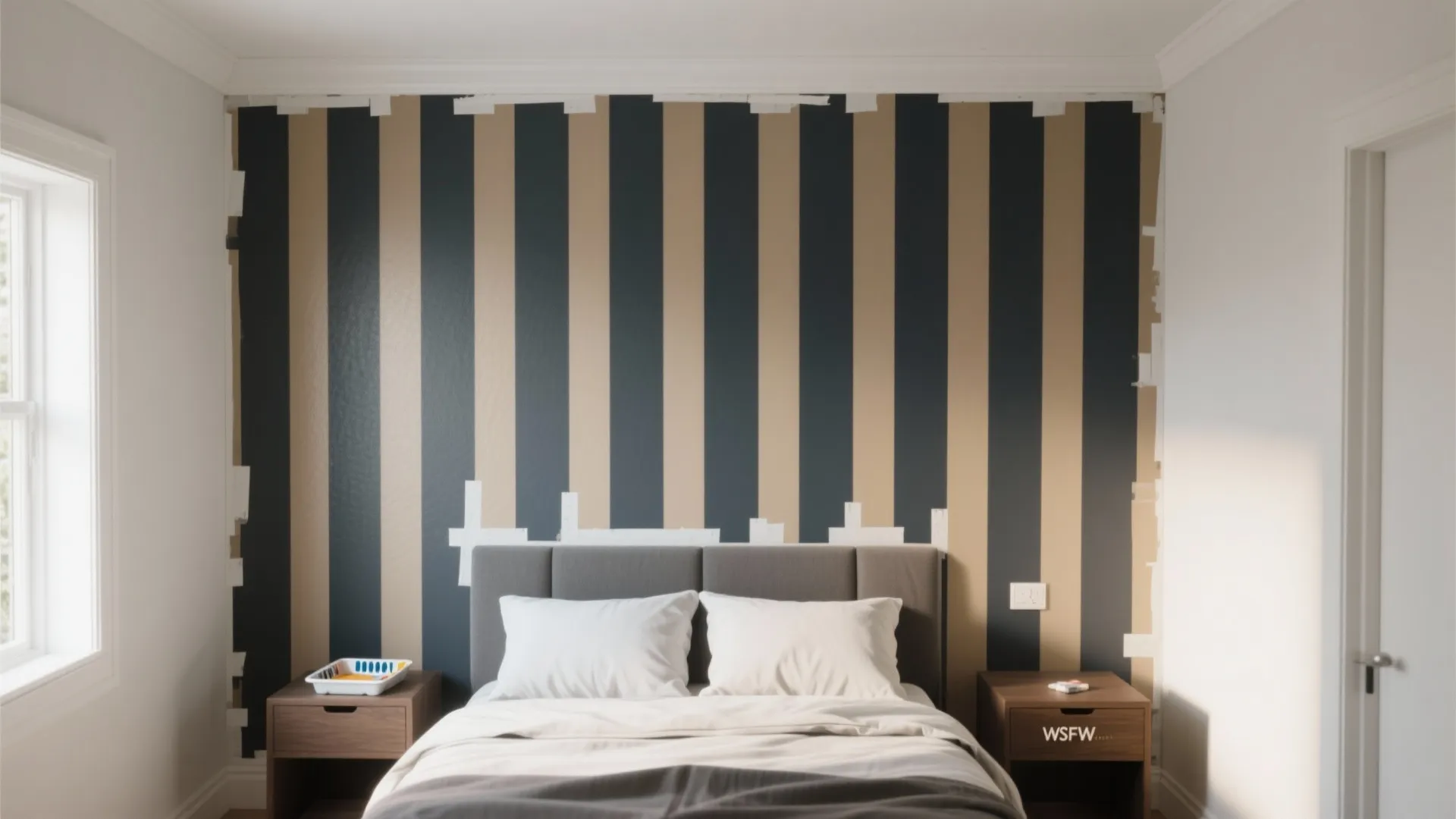1. Bold Paint + Trim: Go graphic with stripes or a block of color