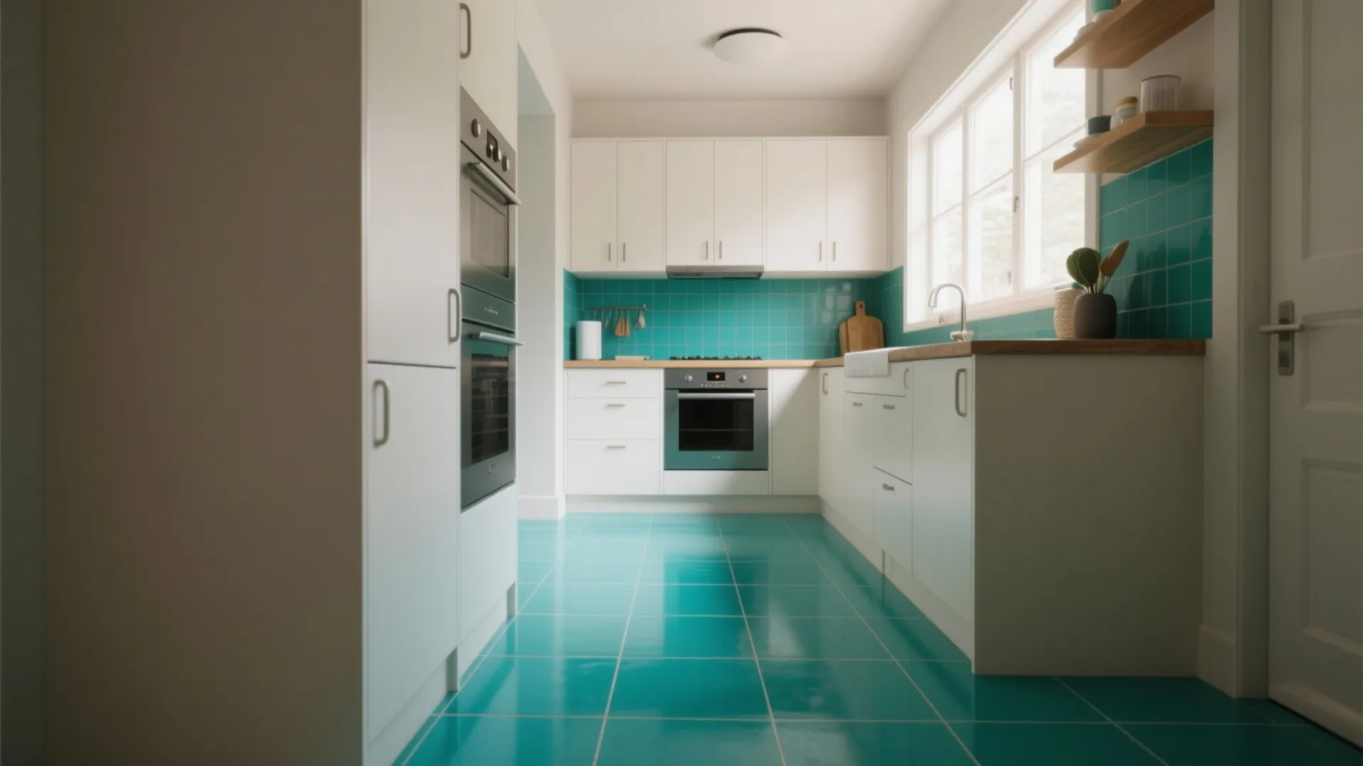 10. Bold Color Porcelain Tile