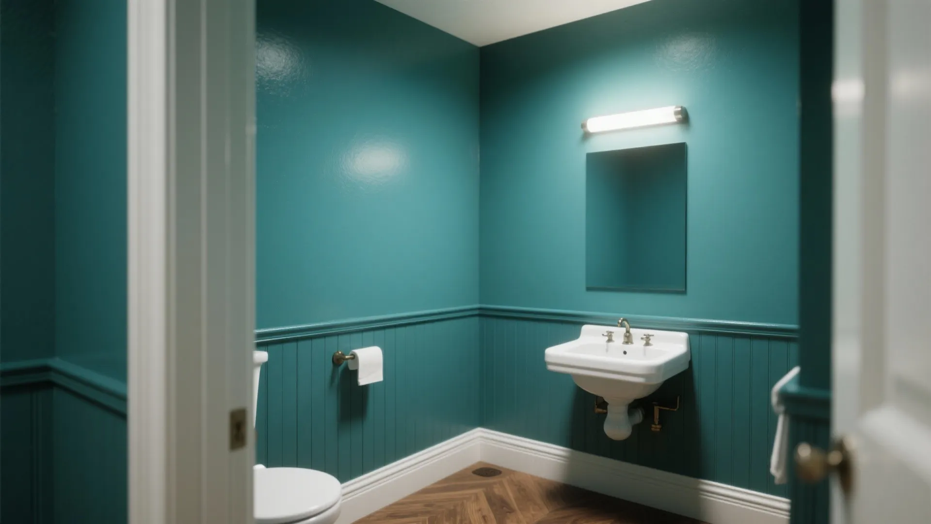4. Bold Color in Tiny Rooms