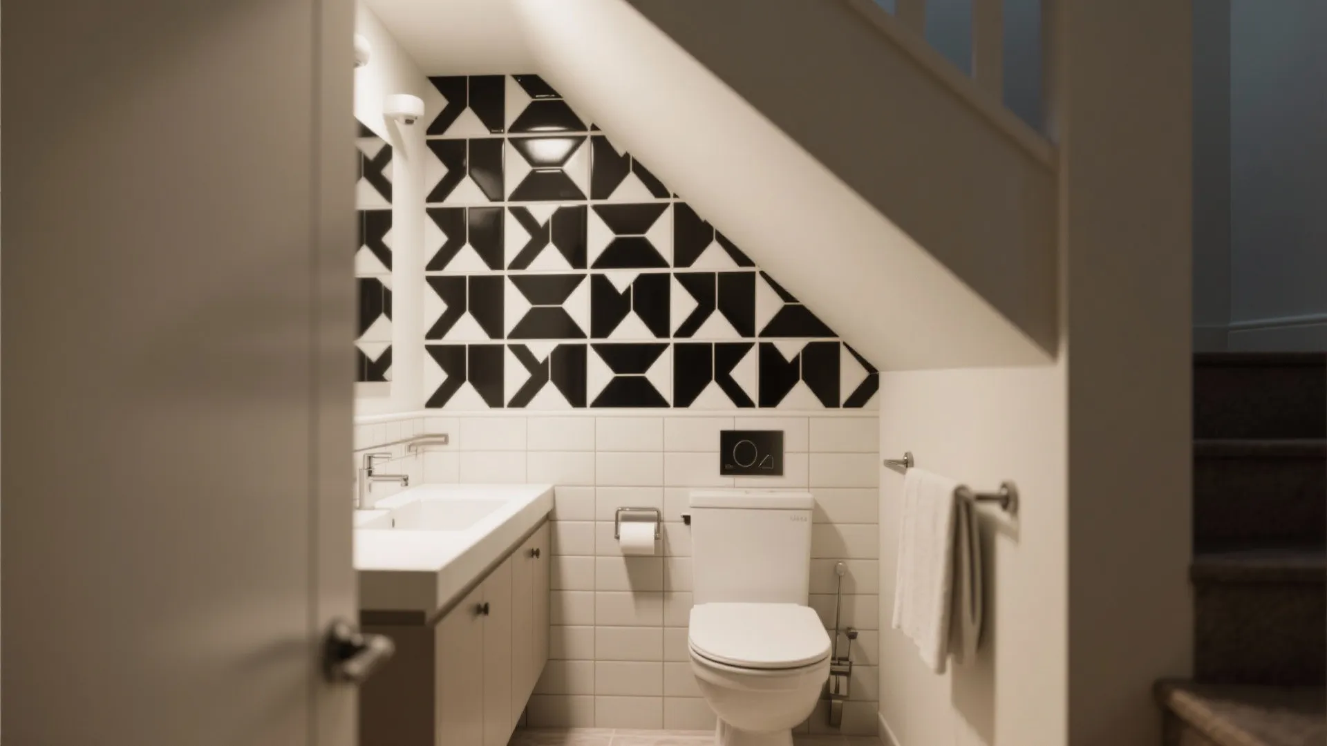 7. Bold Tile on One Wall