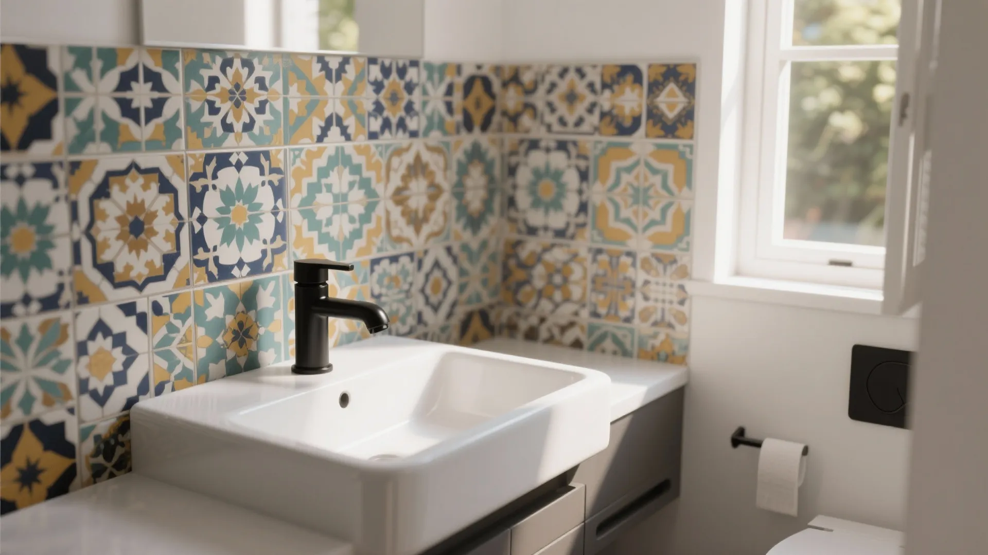 2. Bold Tile Feature Wall