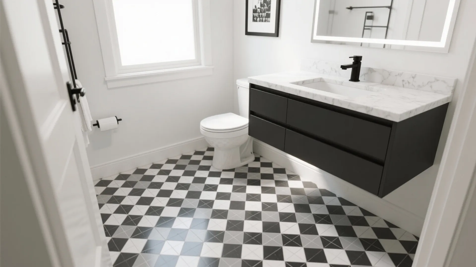 Bold tiles & easy-clean surfaces