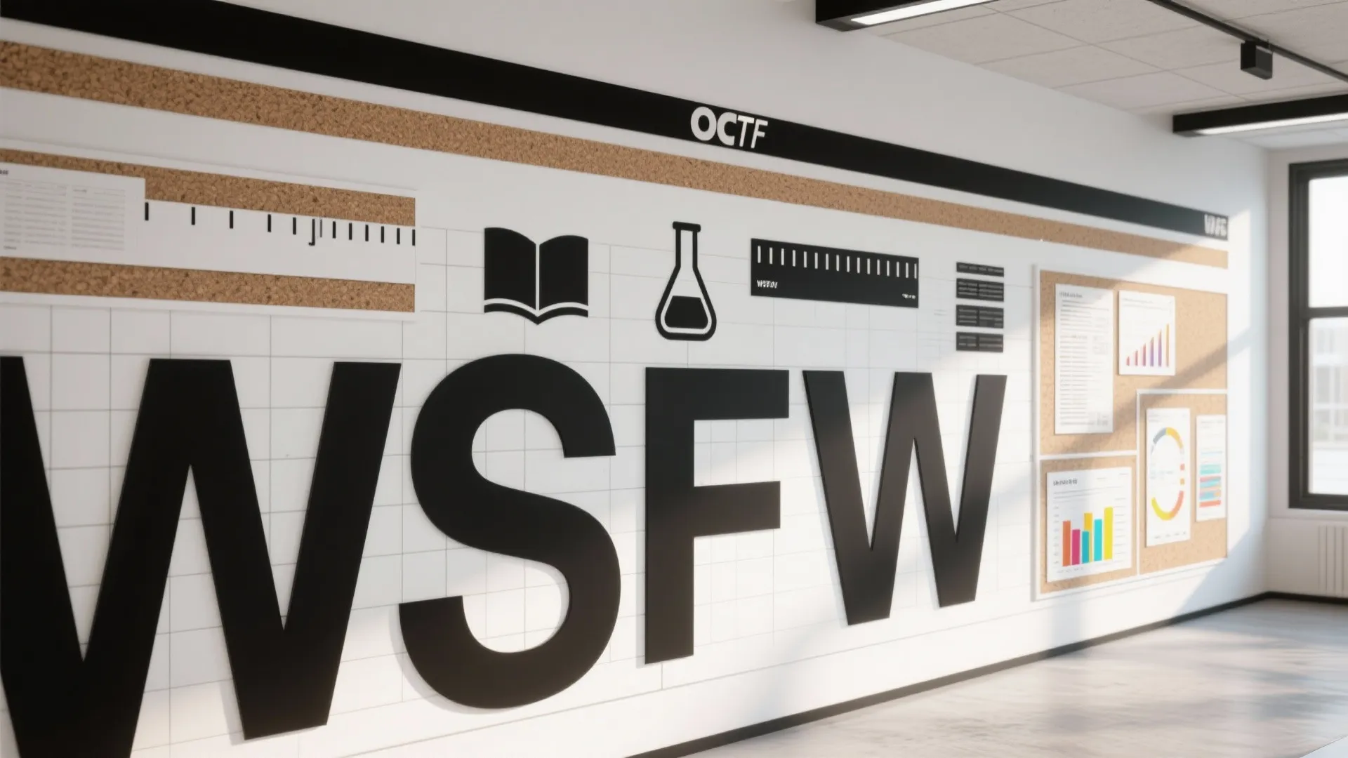 Bold Typography and Iconography for Subject Walls