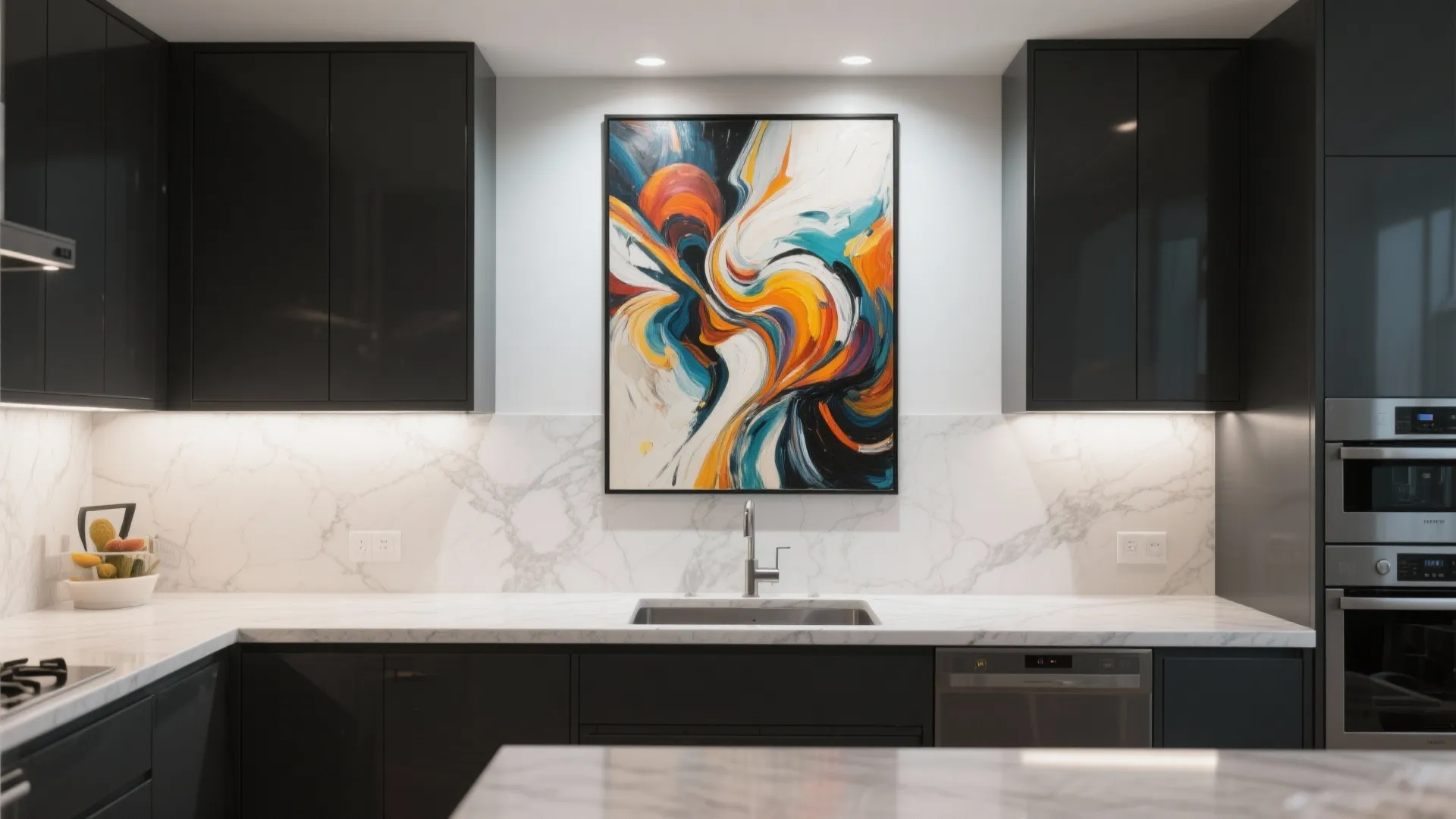 2. Bold, Oversized Wall Art