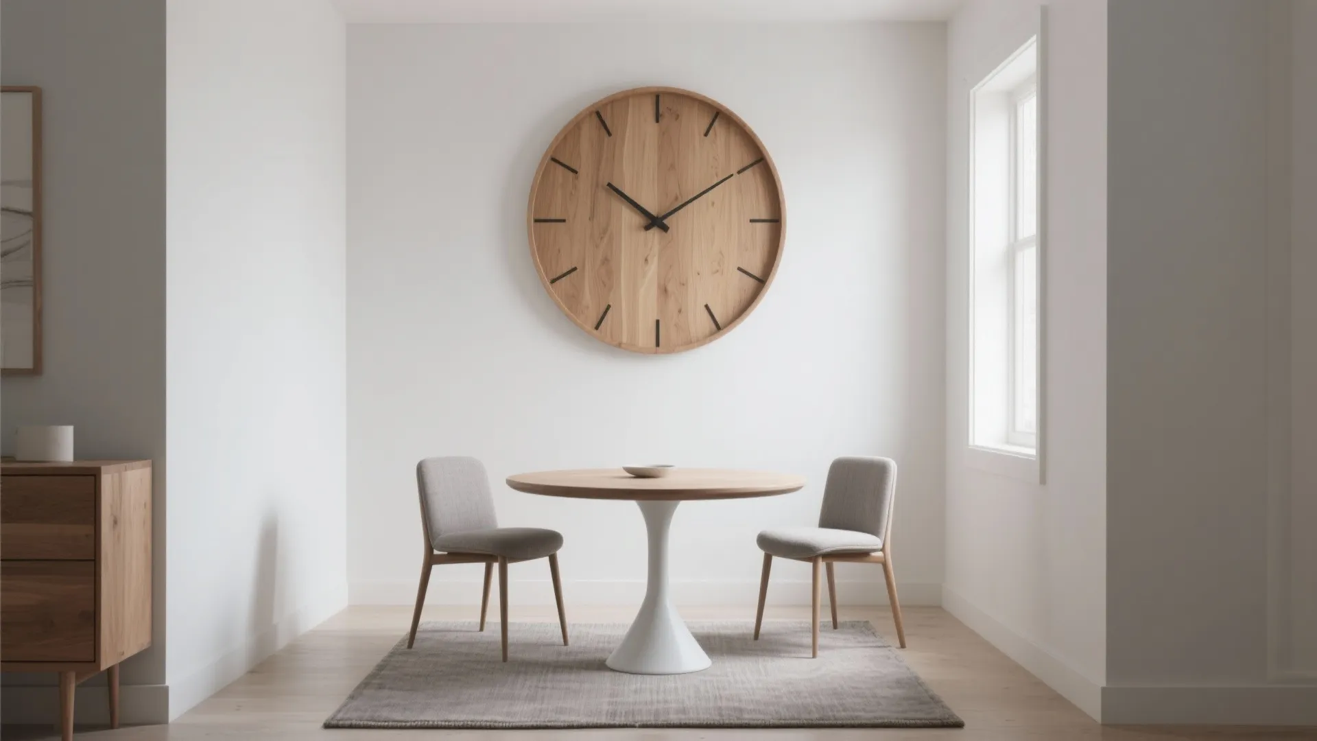Oversized Statement: Bold Wooden Clock as Focal Point