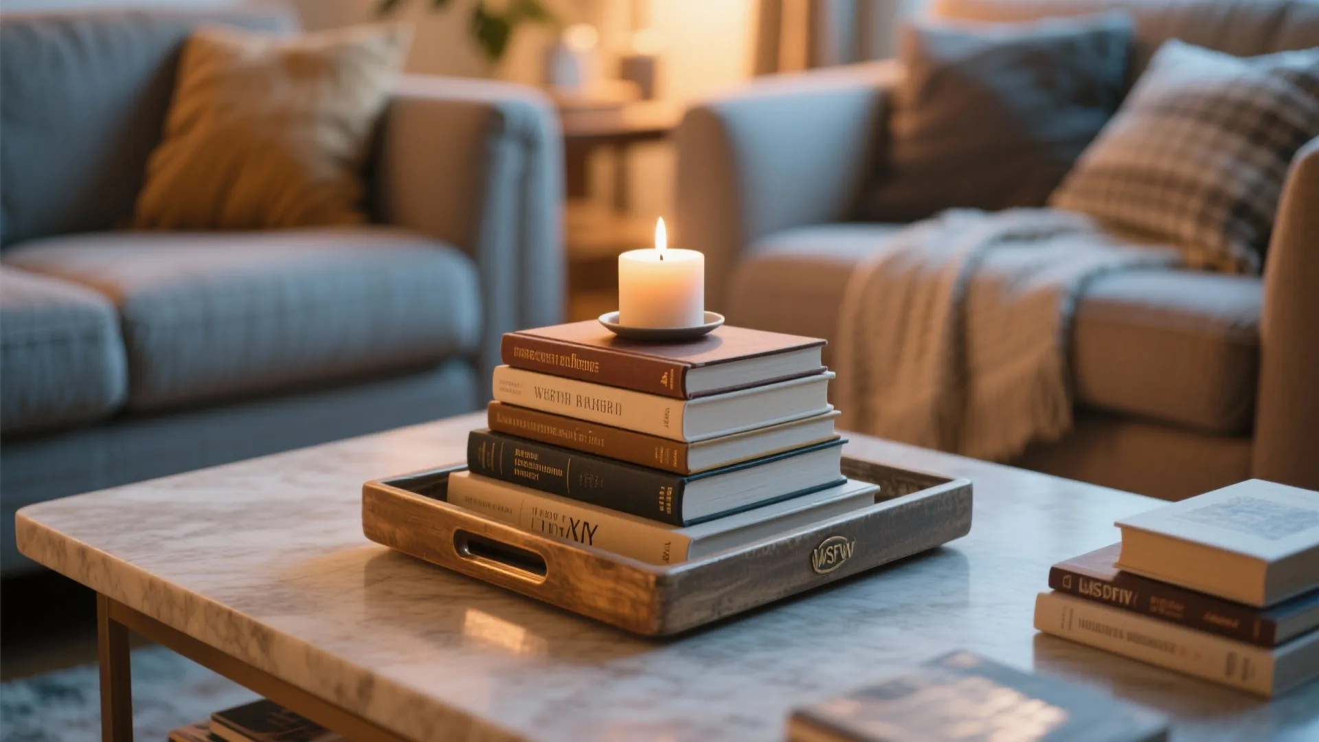 7. Book Lover’s Tray Display