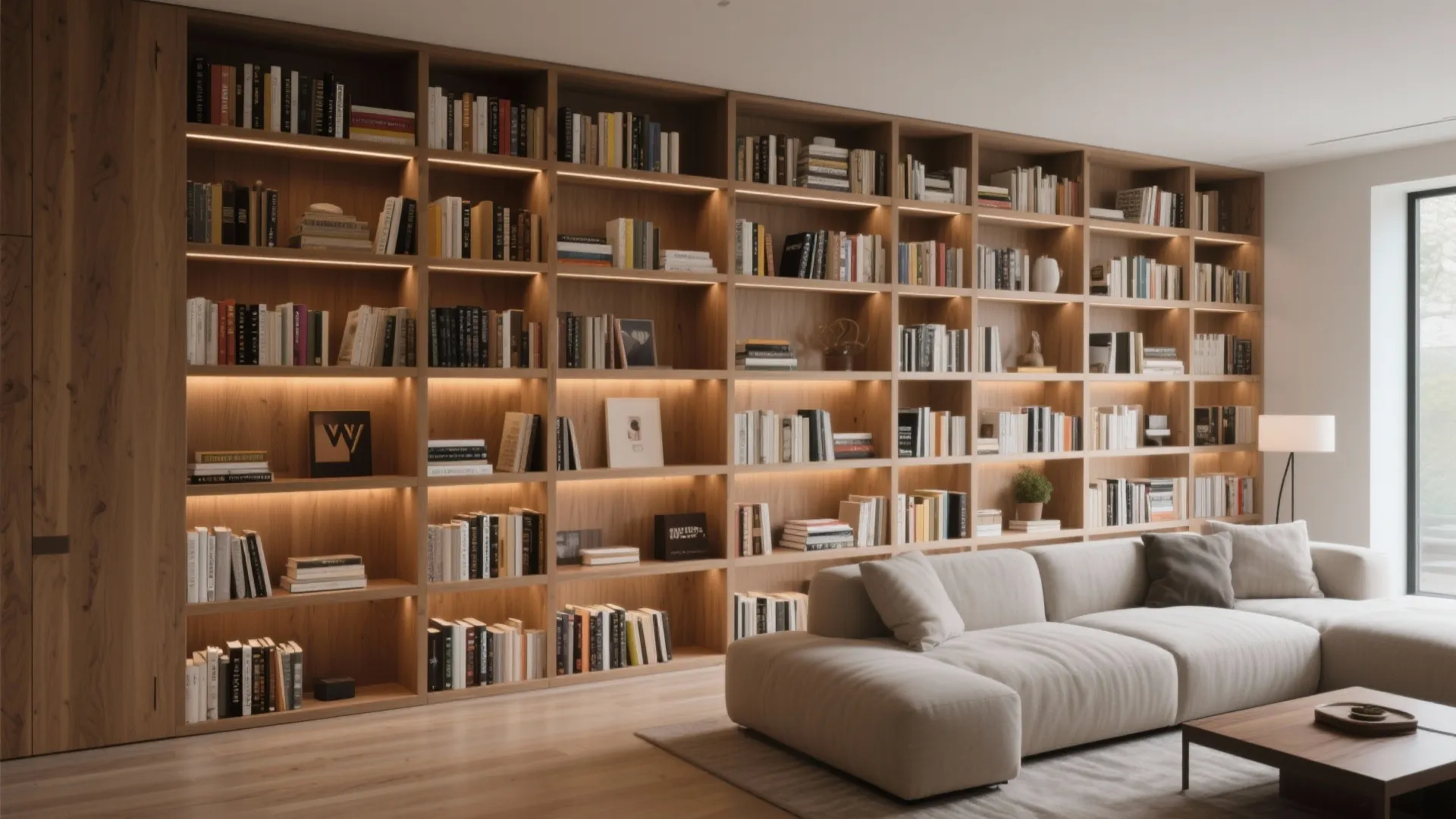 10. Floor-to-Ceiling Book Niche