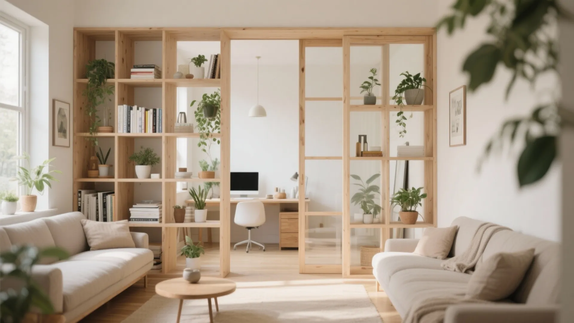 7. Double-Duty Bookcase Divider