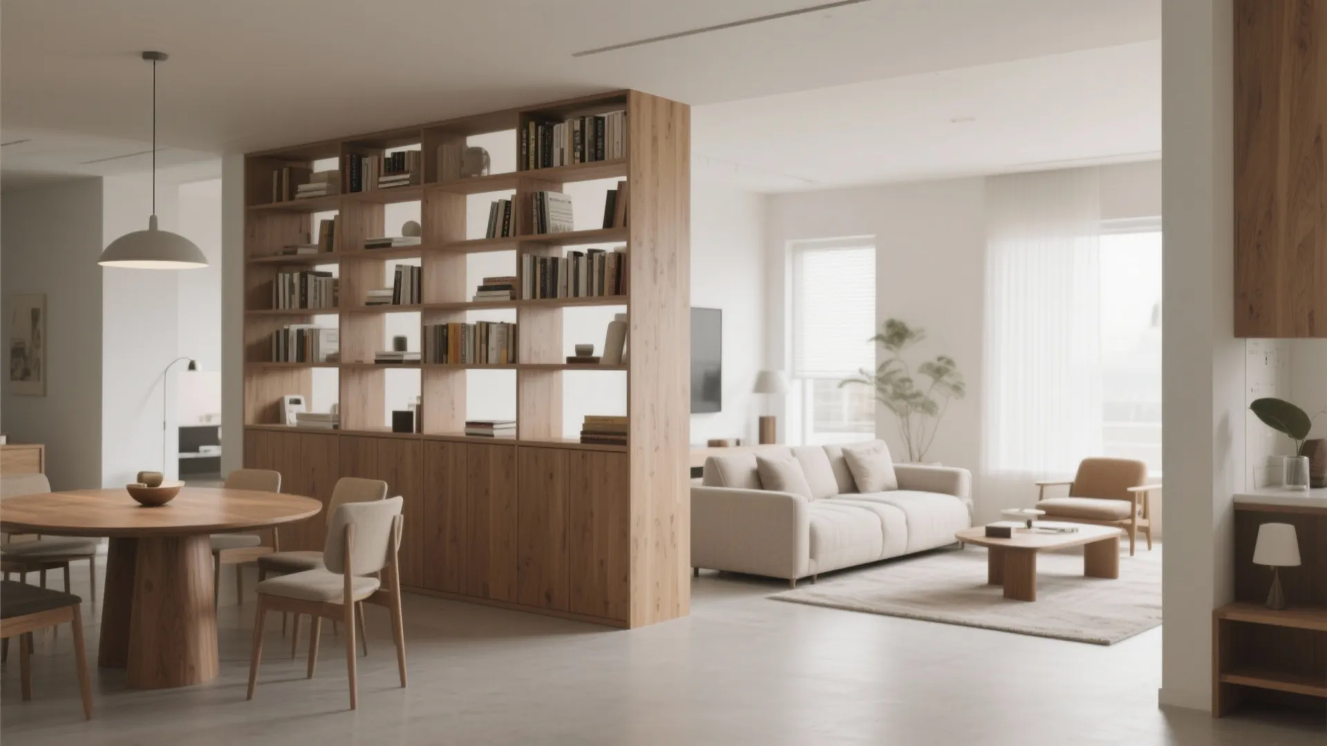 5. Built-In Bookcase Divider
