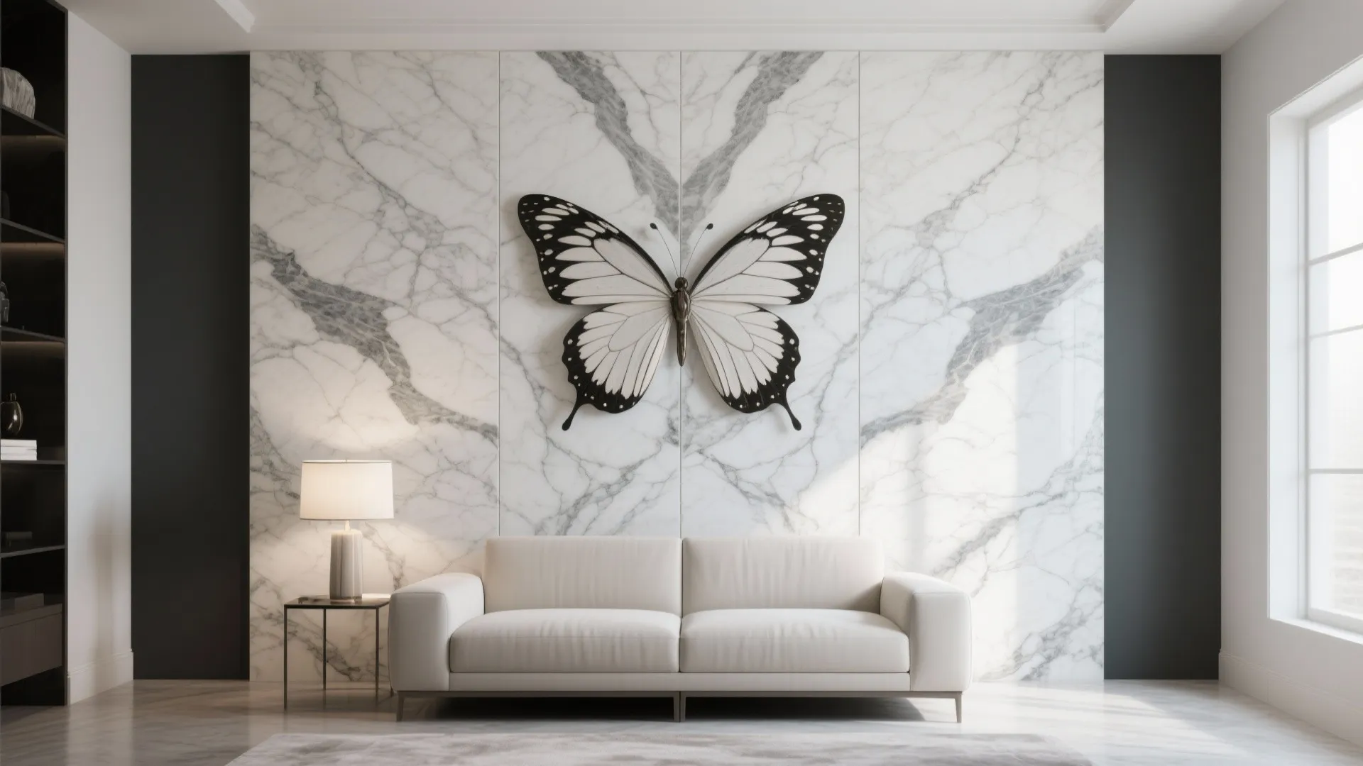 Vein-Matched Bookmatched Slabs as Art