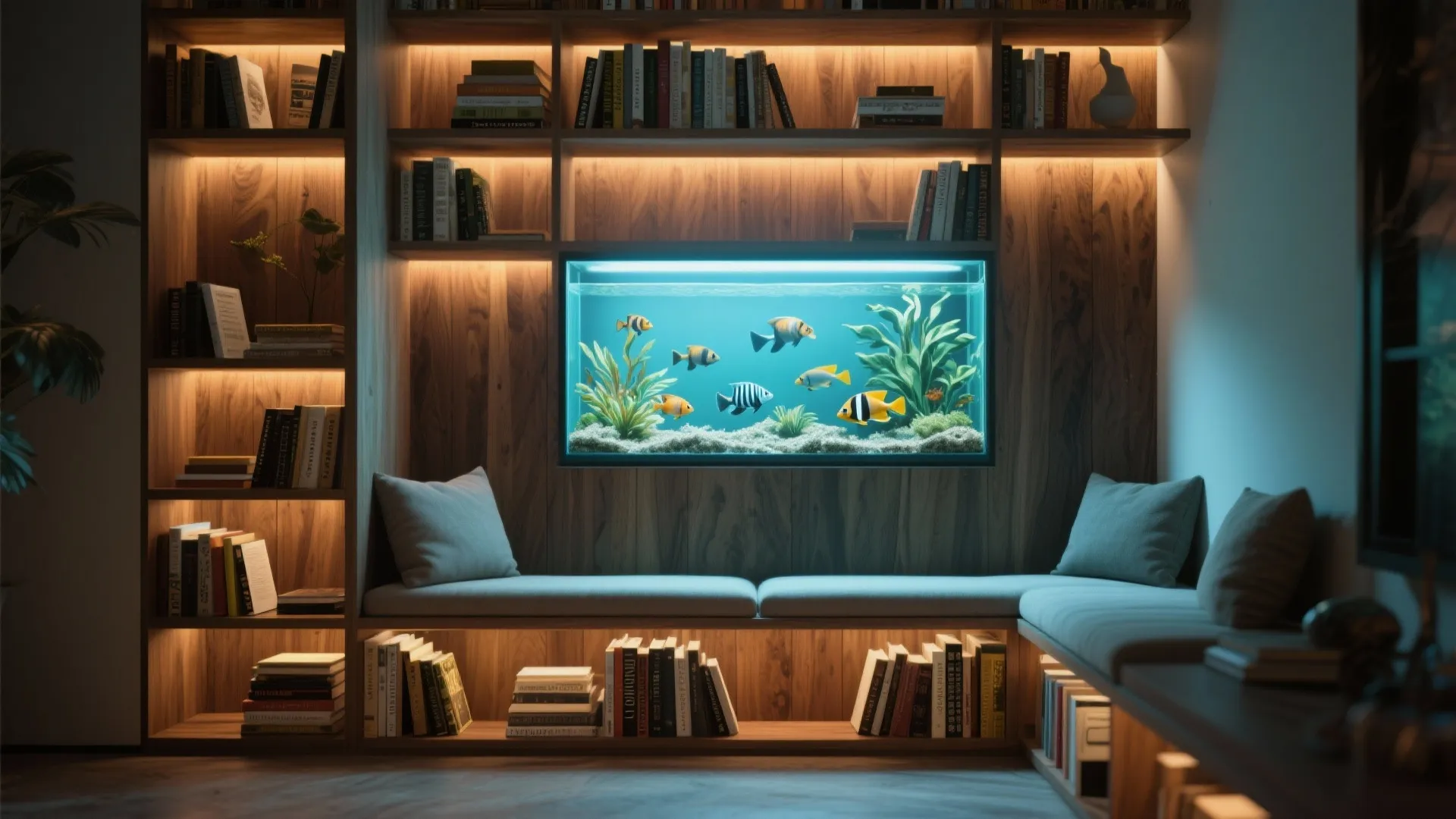 Bookshelf Integrated Tank