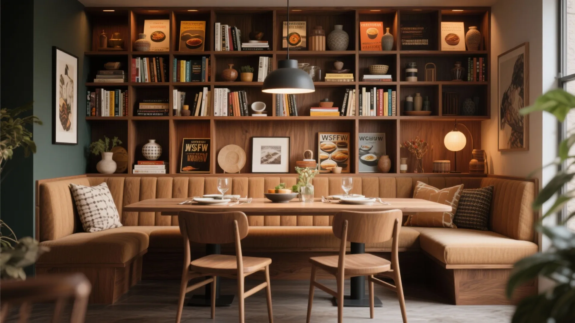 4. Built-In Bookshelf Backdrop