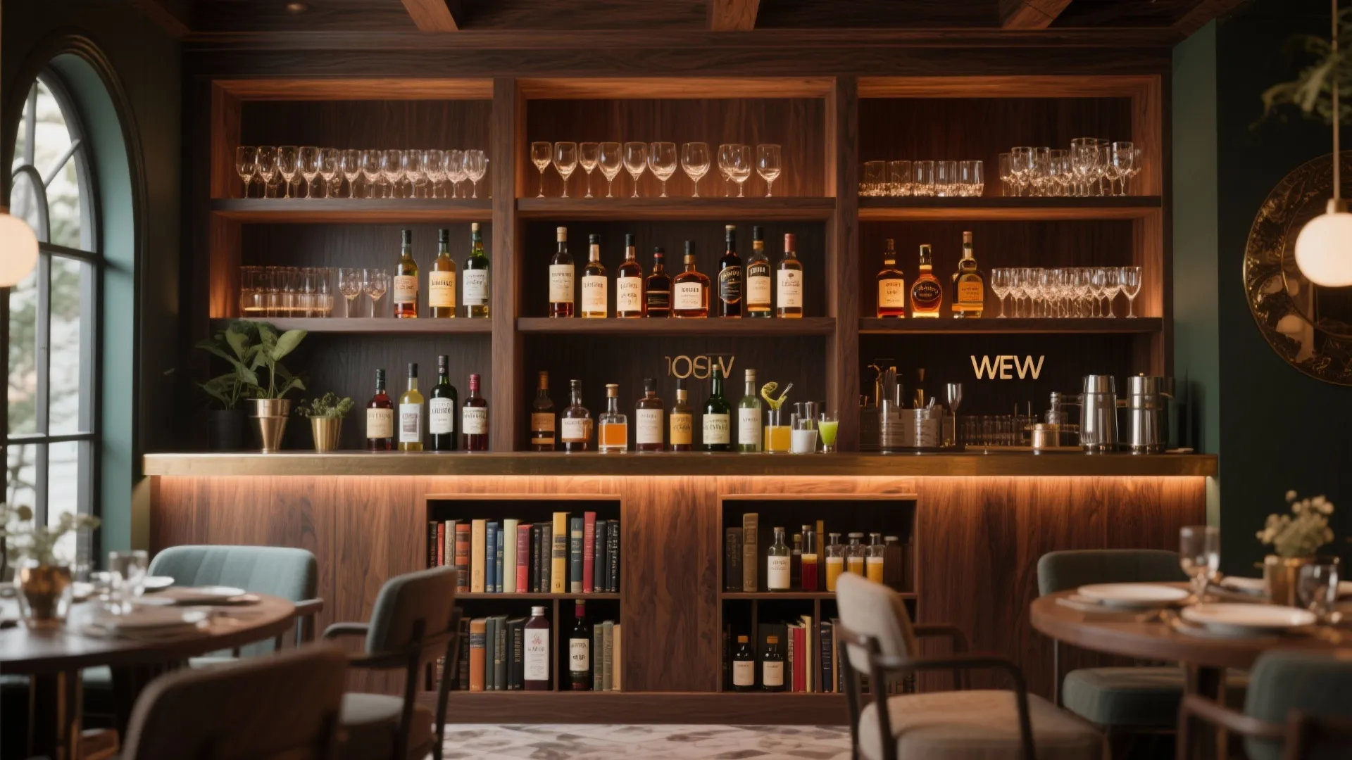 8. Bookshelf Turned Bar