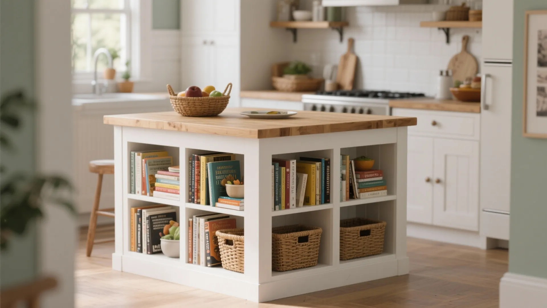 8. Bookshelf Base Island