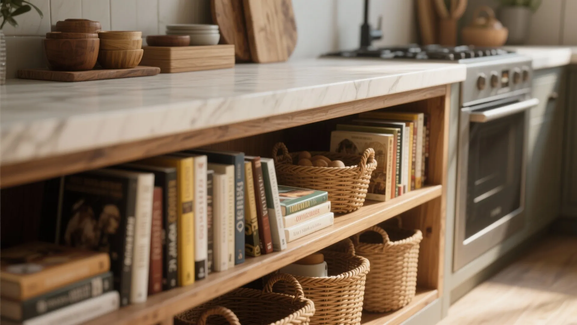 4. Bookshelf Base Island