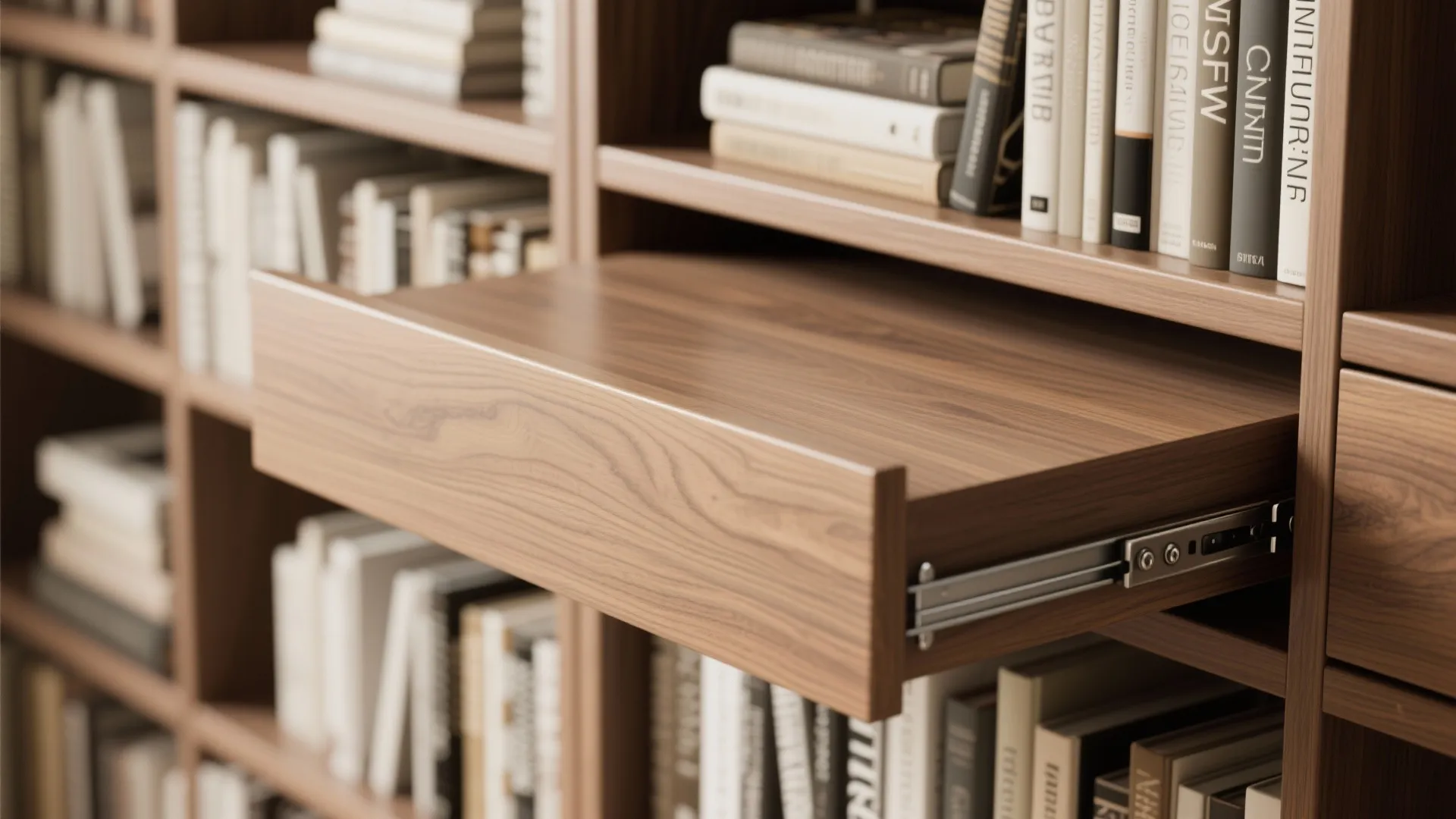 7. Bookshelf Desk Integration