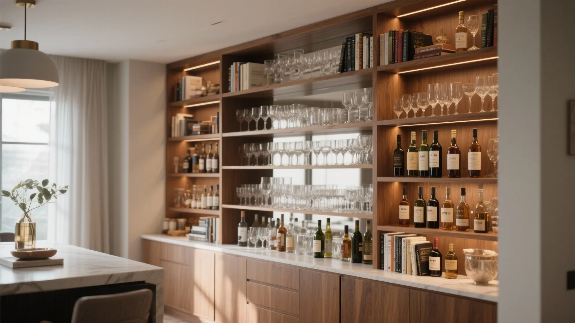 1. Built-in Bookshelf Bar