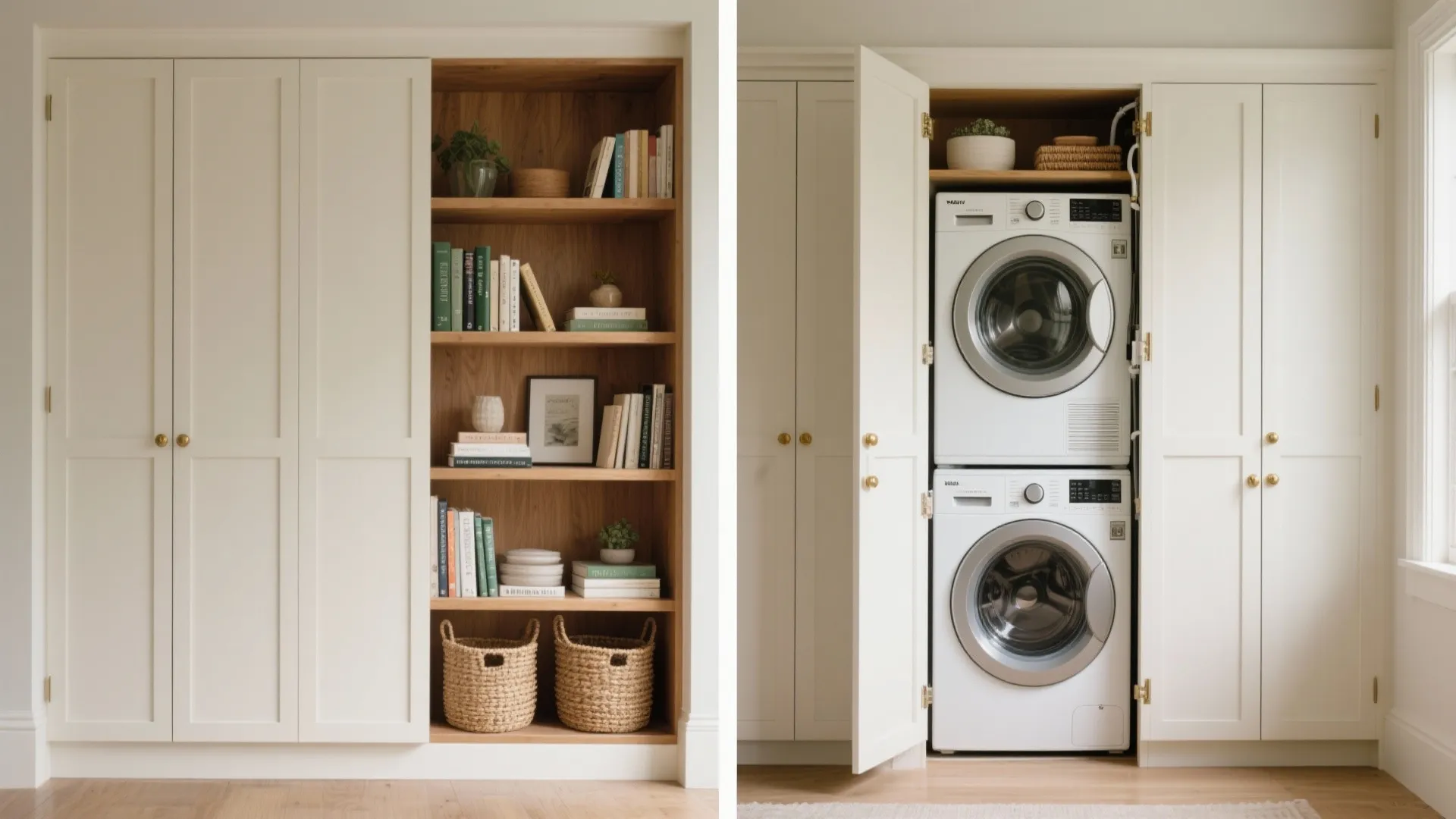 5. Hidden Nook Behind a Built-In Bookshelf