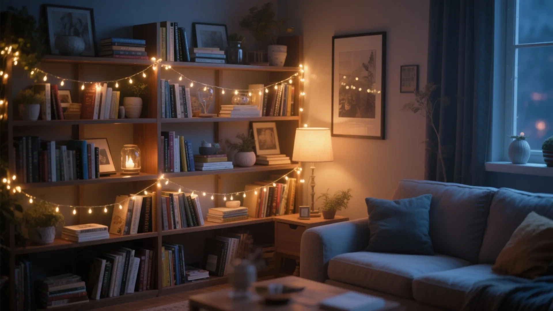 8. Integrated with Open Bookshelves