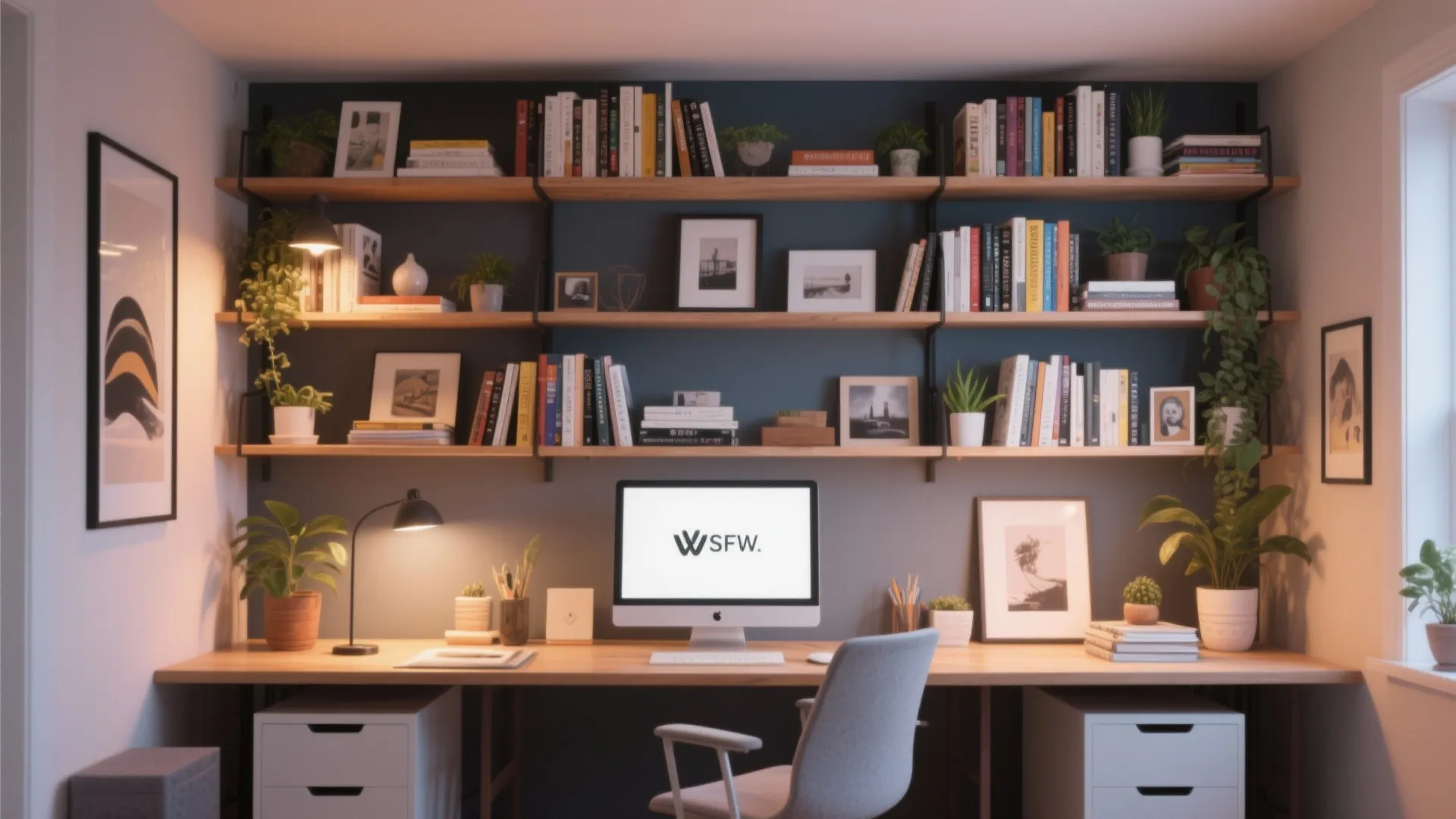 Tip 4: Bookshelf-as-Backdrop