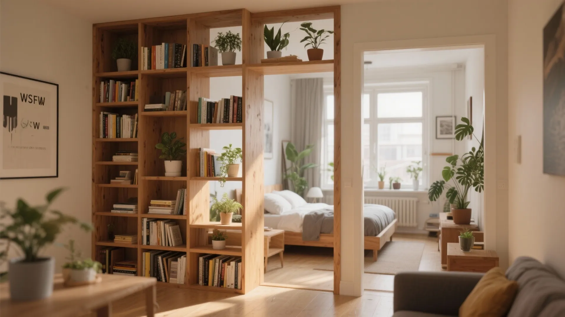 Bookshelf as a functional partition