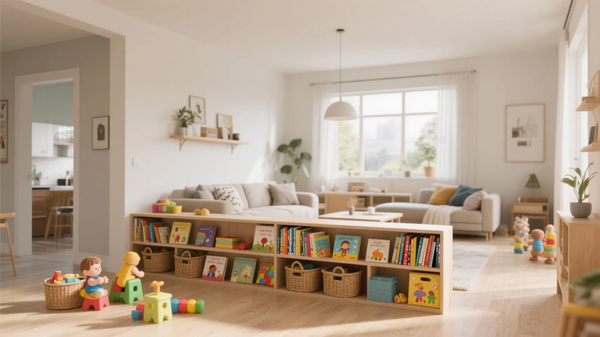 6. Bookshelf Play Divider