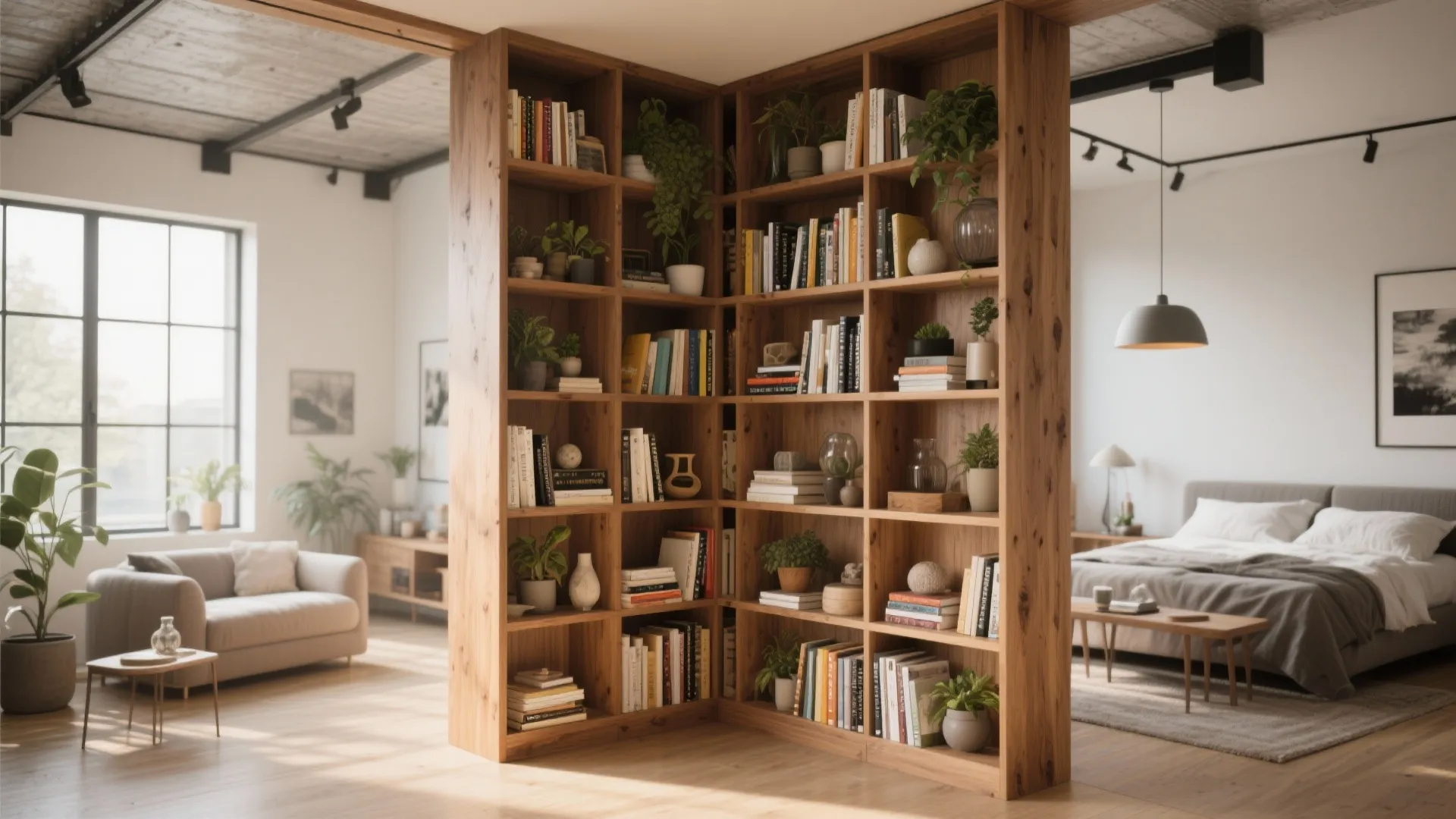 Bookshelf as divider