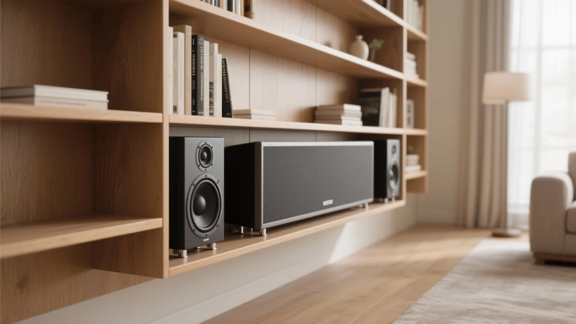 1. Slim Bookshelf Built Into Shelving