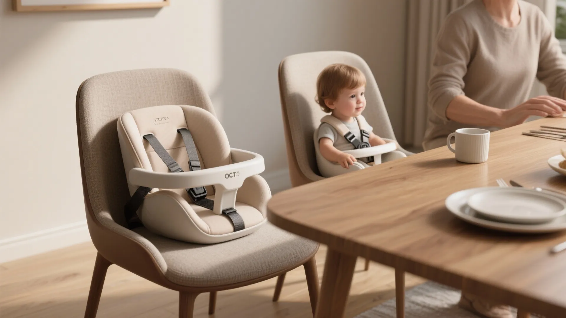 3. Booster seats that attach to adult chairs