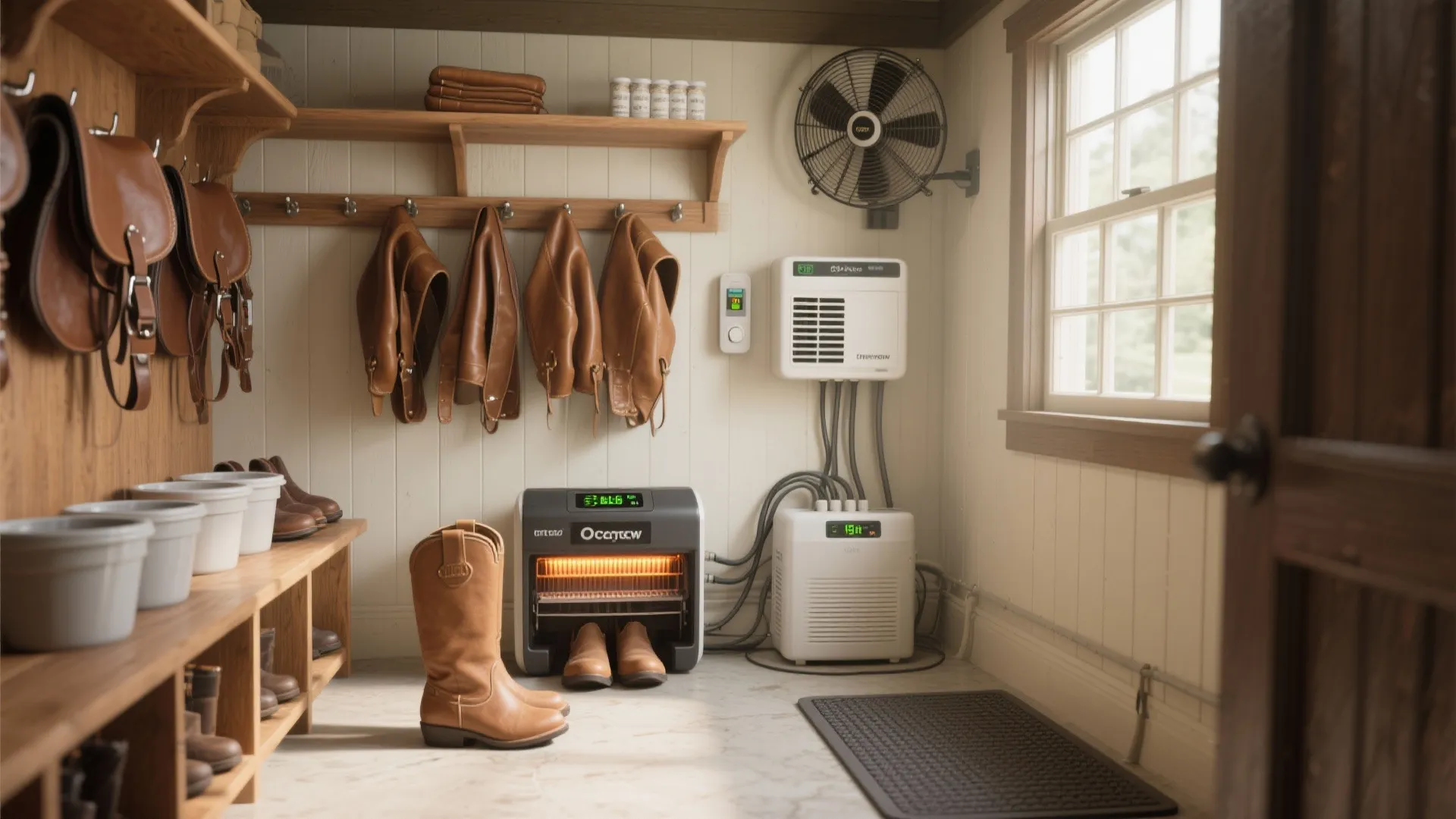 5) Ventilation, Dehumidifiers, and Boot-Drying Corners